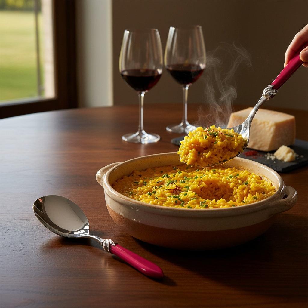 Falabella Brilliant Rice Casserole Serving Spoon - Raspberry