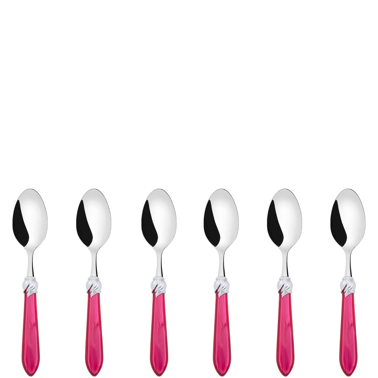 Falabella Brilliant 6 Piece Coffee Spoon Set in gift box - Raspberry