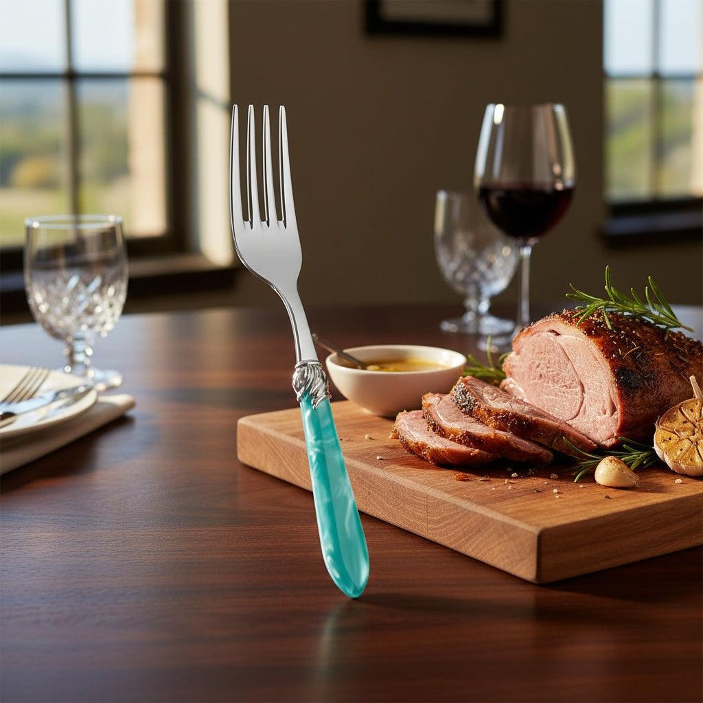 Falabella Brilliant Serving Fork - Aqua