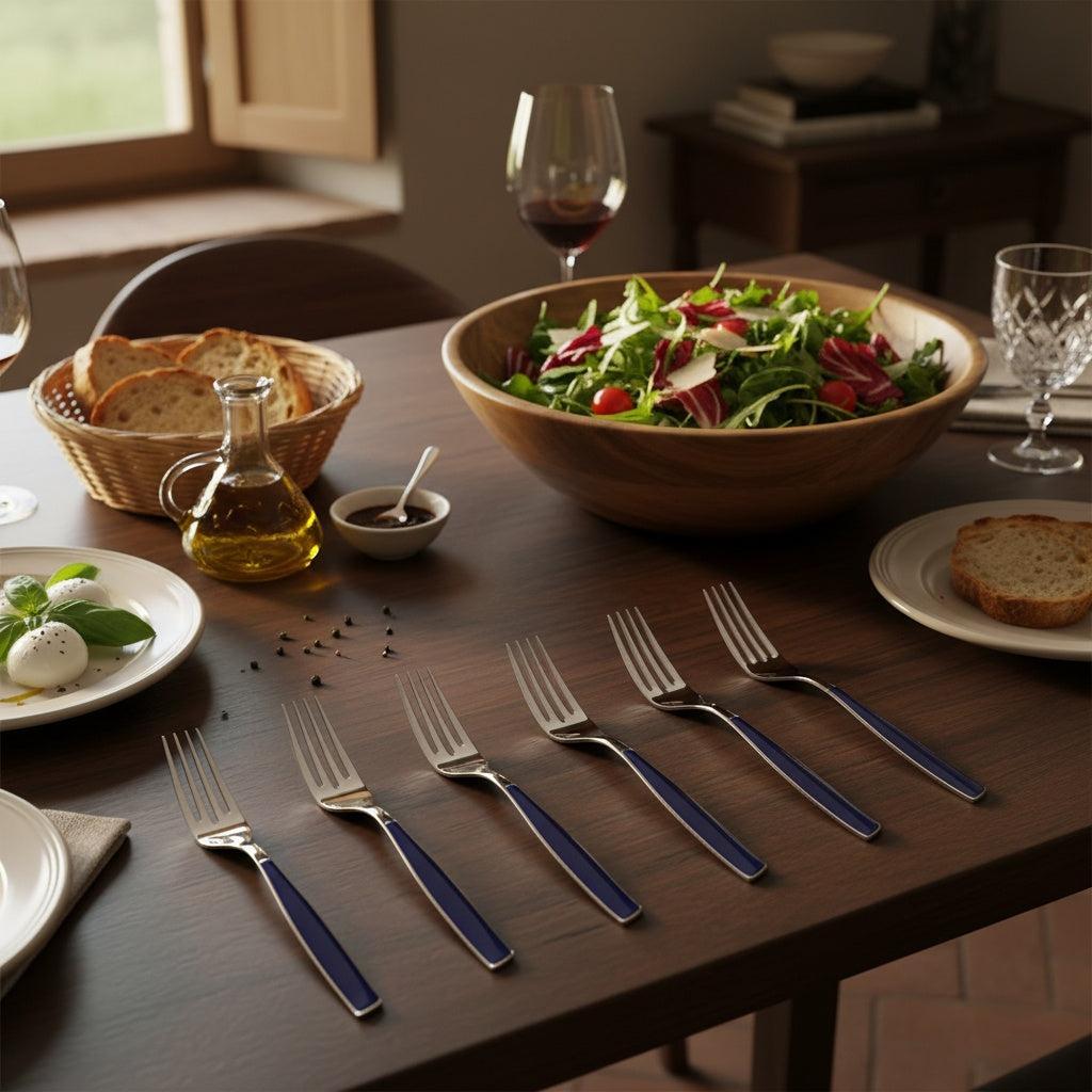 Glamour Salad Forks Set navy blue
