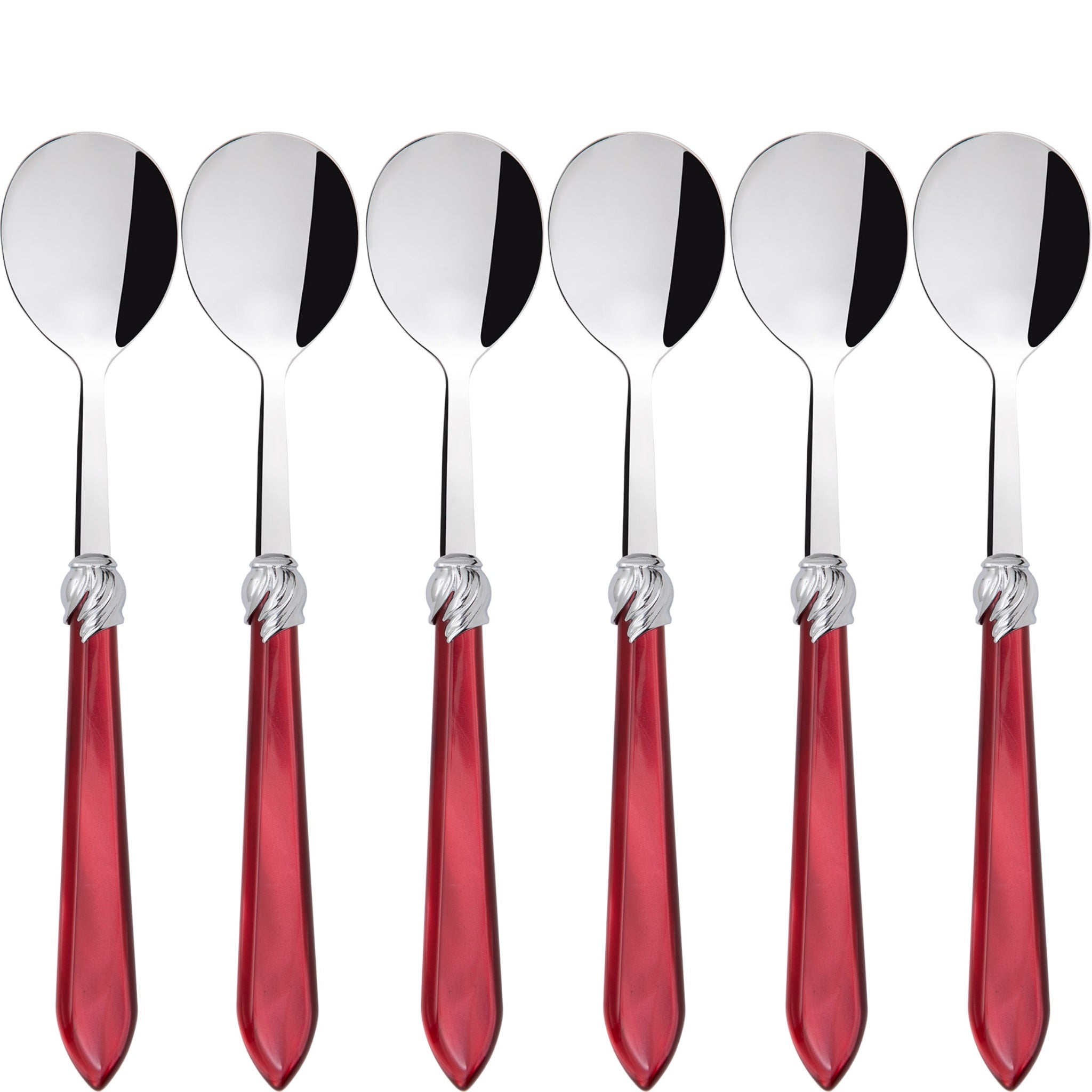 Falabella Brilliant Asian Rice Spoons Set - Burgundy