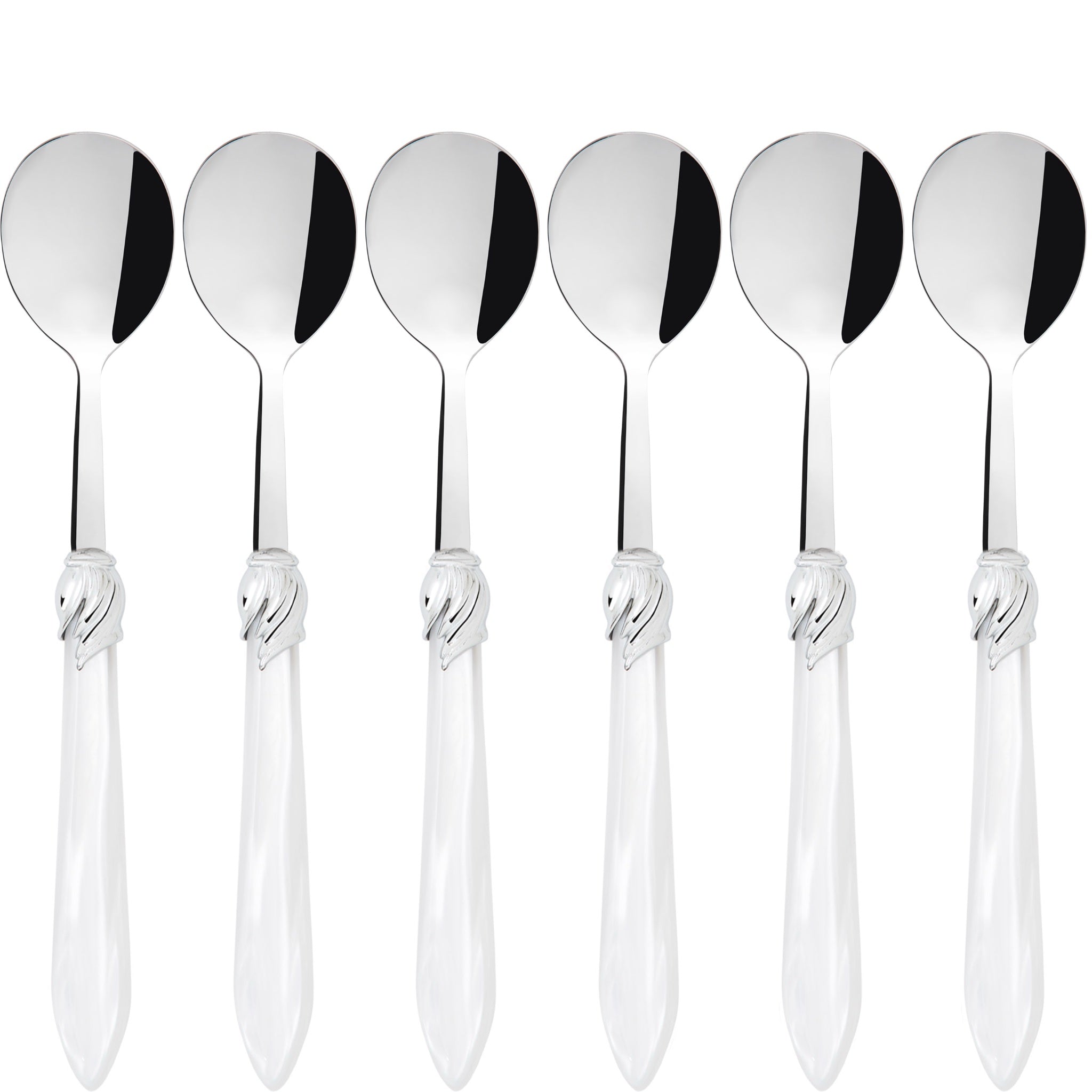 Falabella Brilliant Asian Rice Spoons Set - White