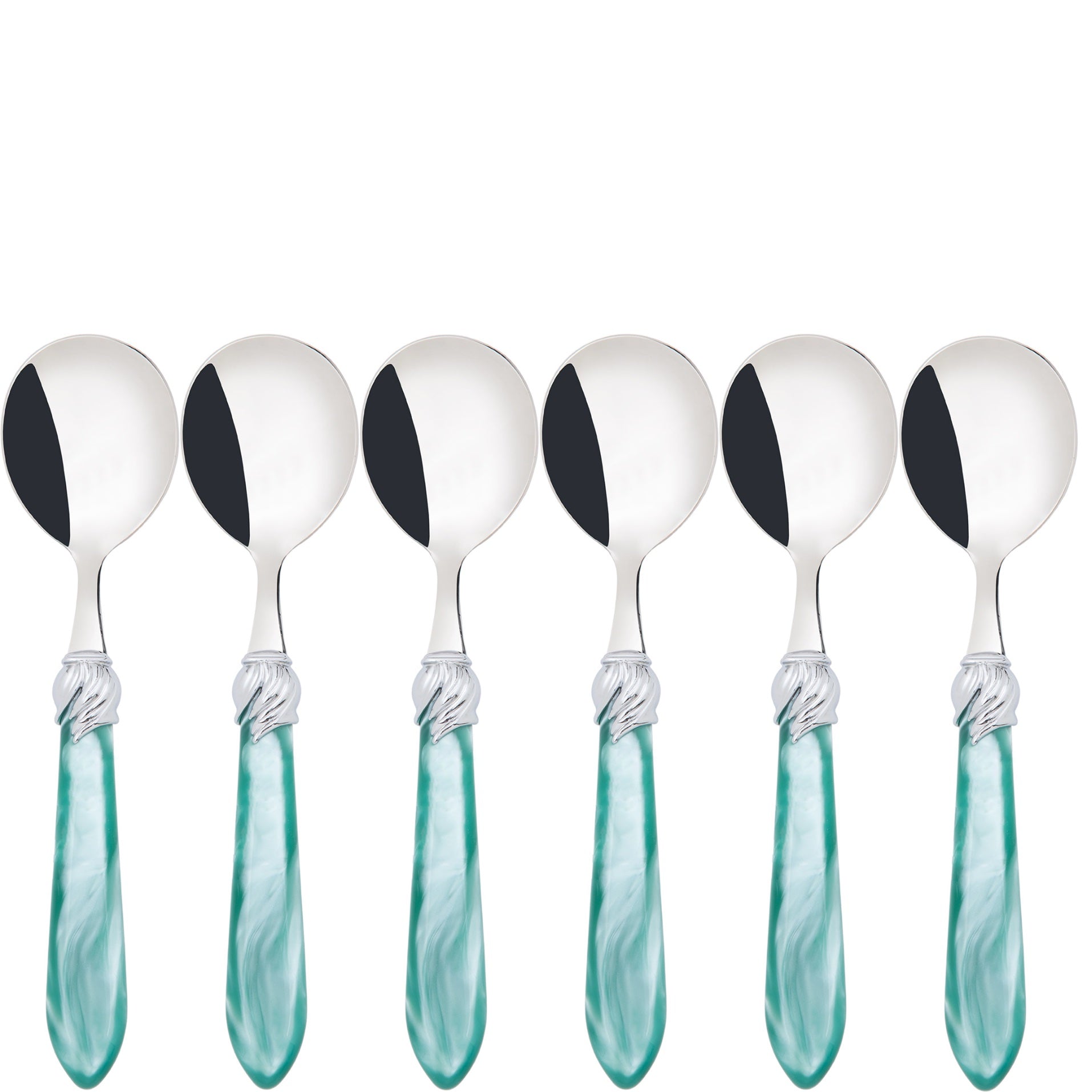 Falabella Brilliant Soup Spoons Set - Aqua