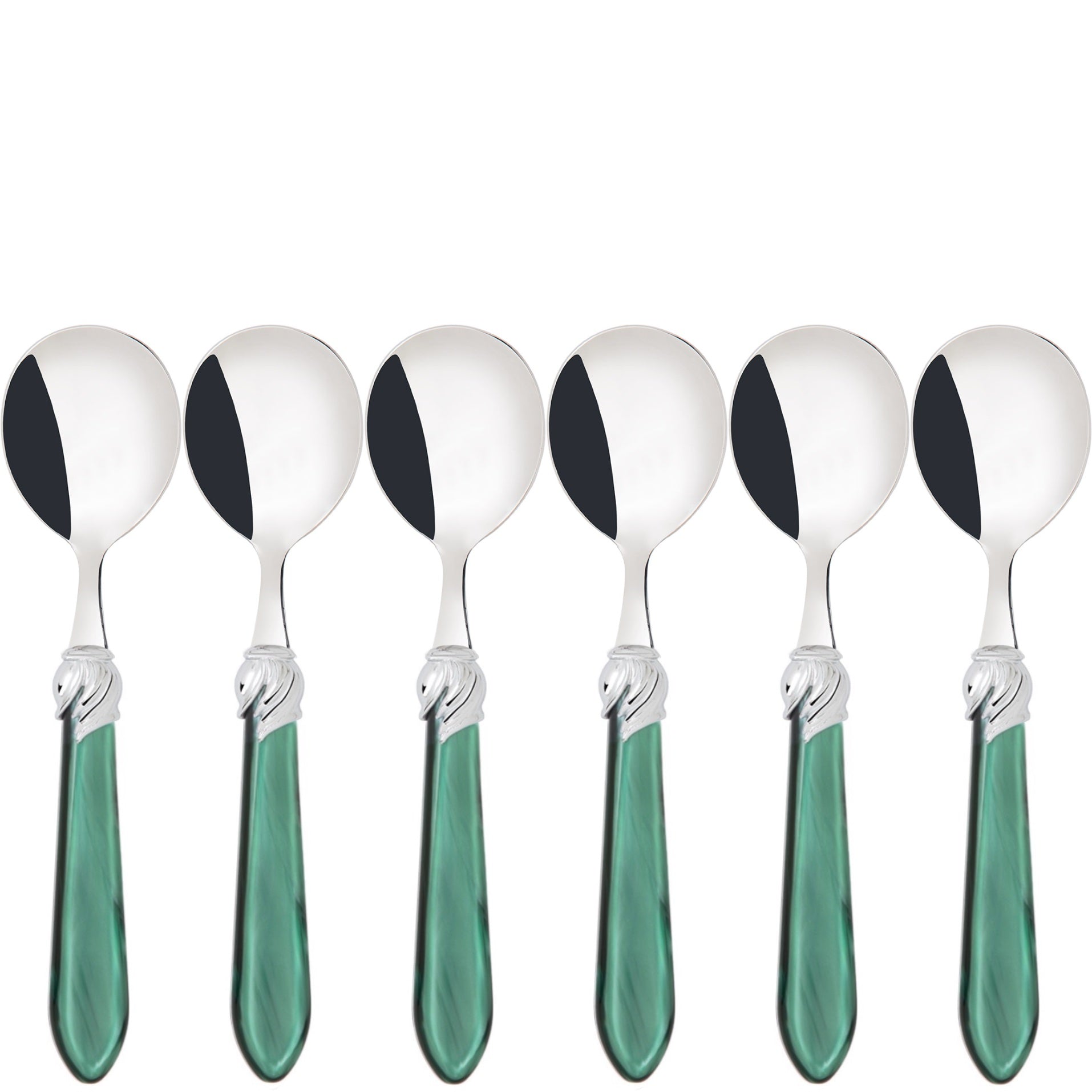 Falabella Brilliant Soup Spoons Set - Emerald Green