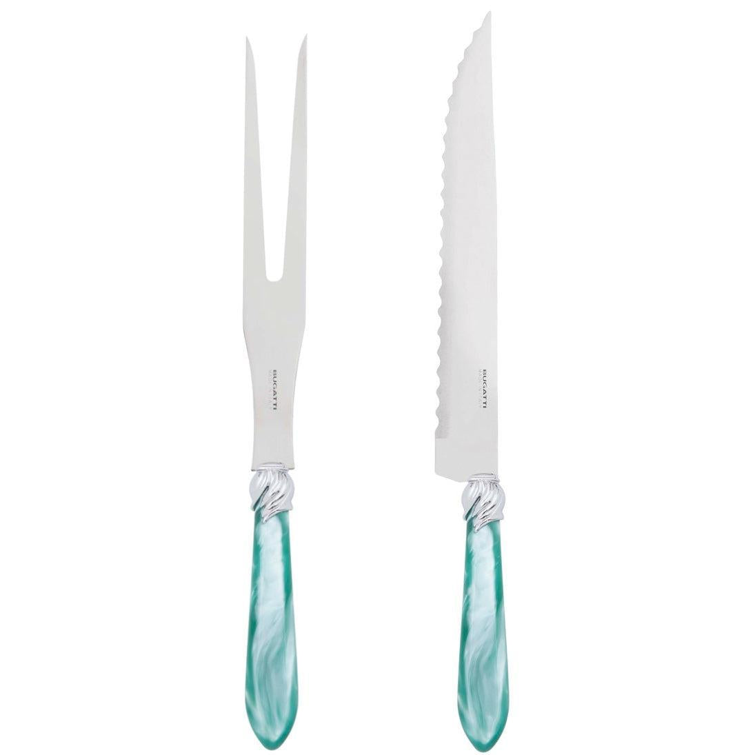 Falabella Brilliant Roast Carving Set - Aqua
