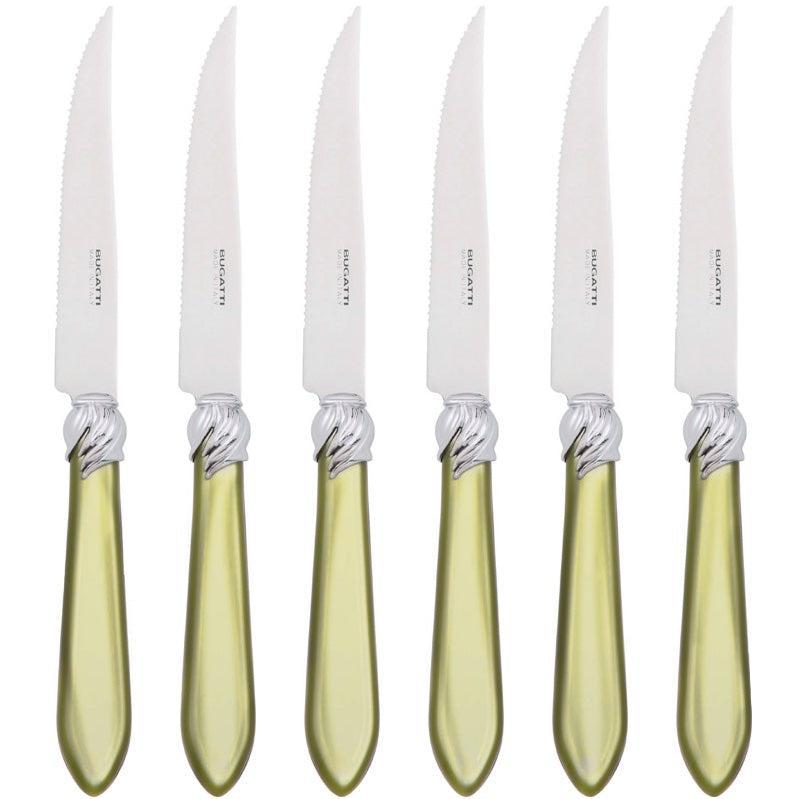 Falabella Brilliant 6 Piece Steak knife Set - Chartreuse Green