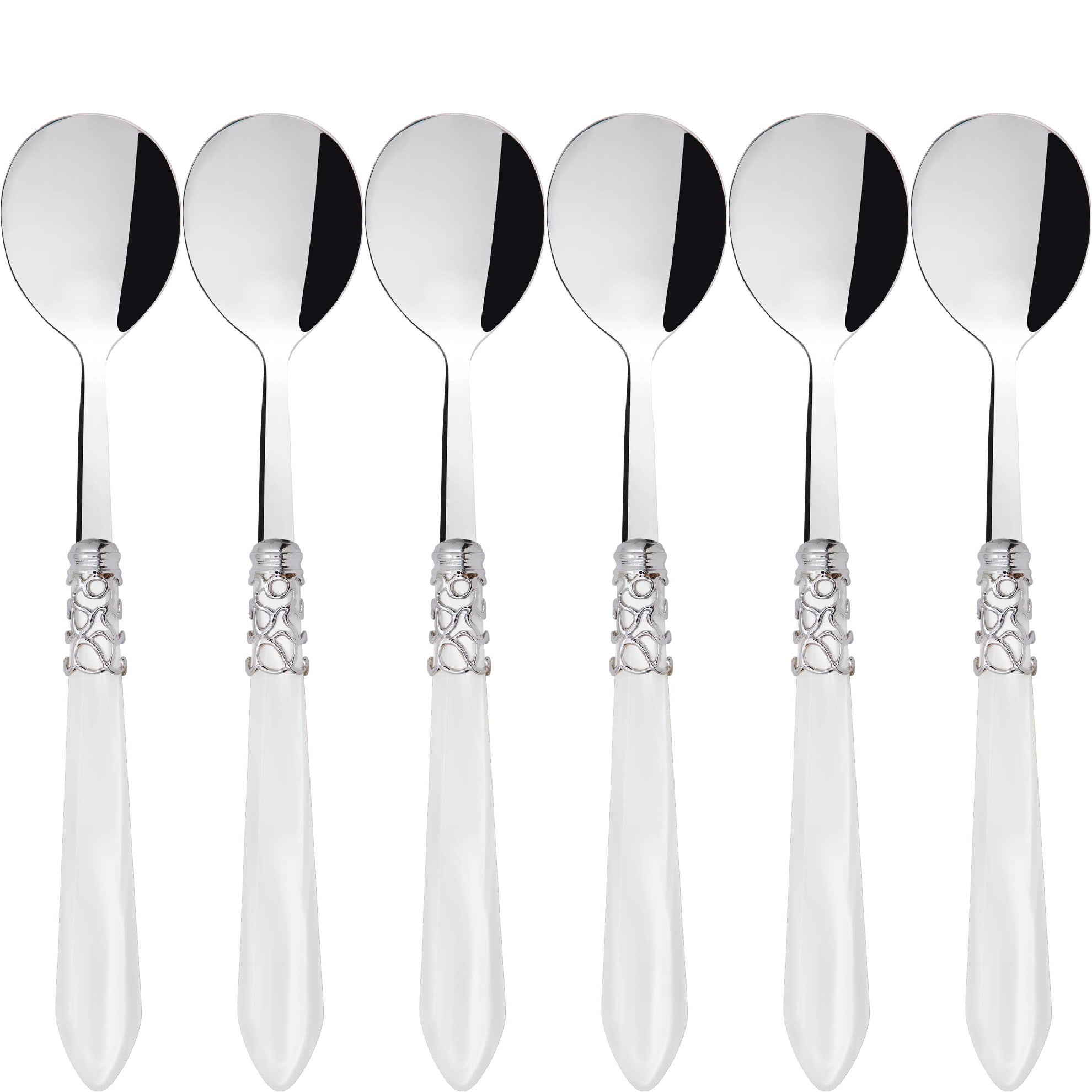 Melodia Brilliant Asian Rice Spoons Set - White