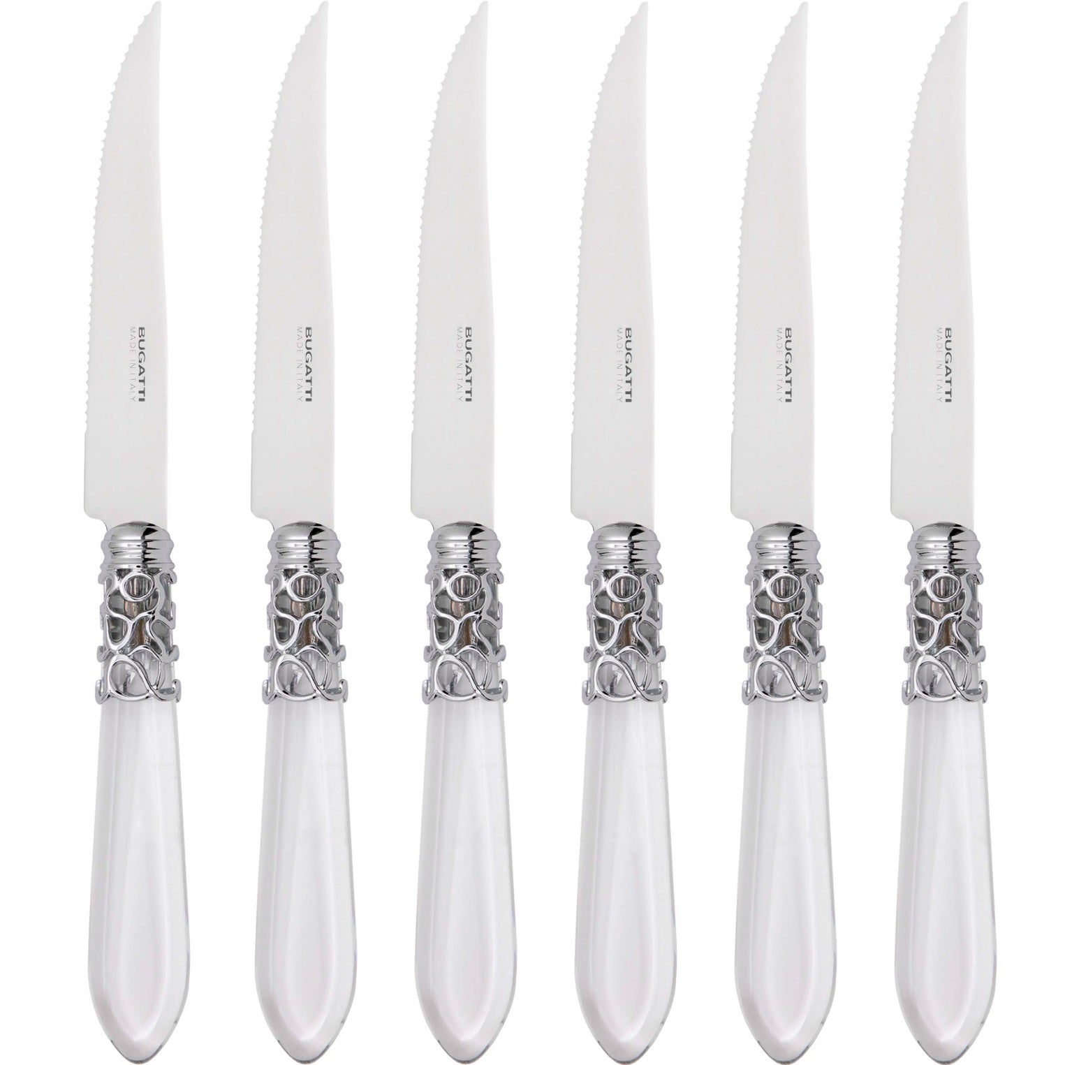 Melodia Brilliant 6 Piece Steak knife Set - Clear