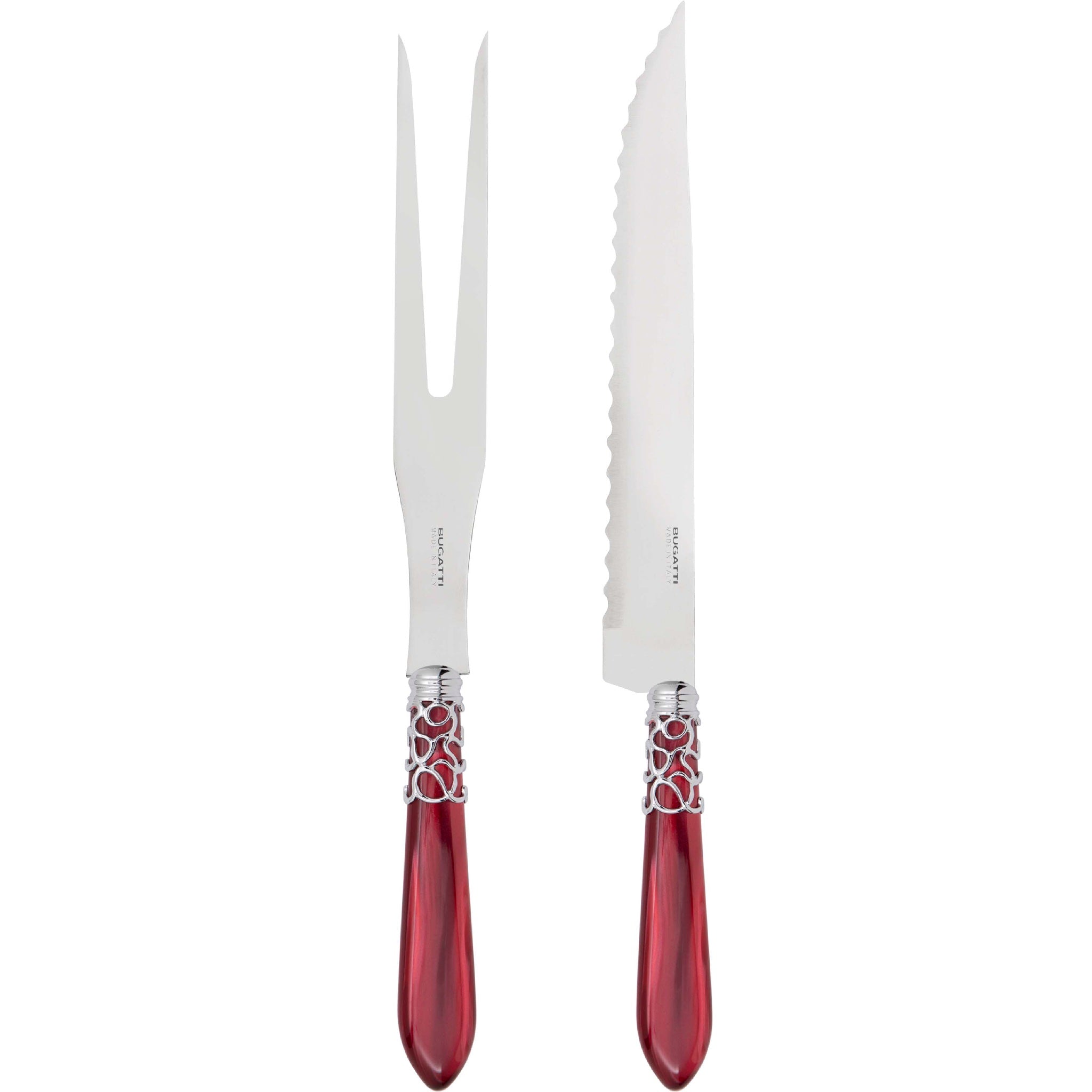 Melodia Brilliant Roast Carving Set - Burgundy