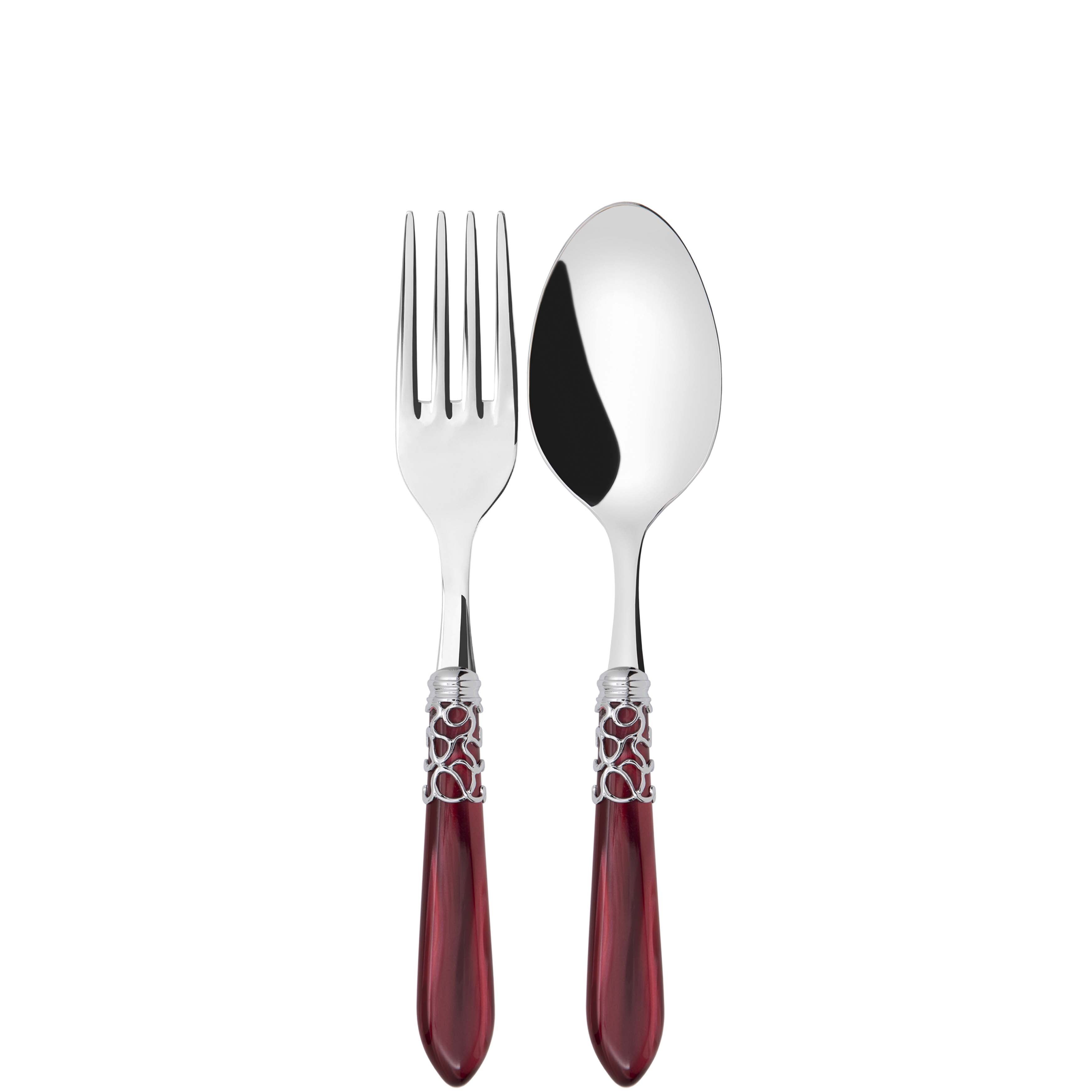 Melodia Brilliant 2 Piece Serving Set - Burgundy