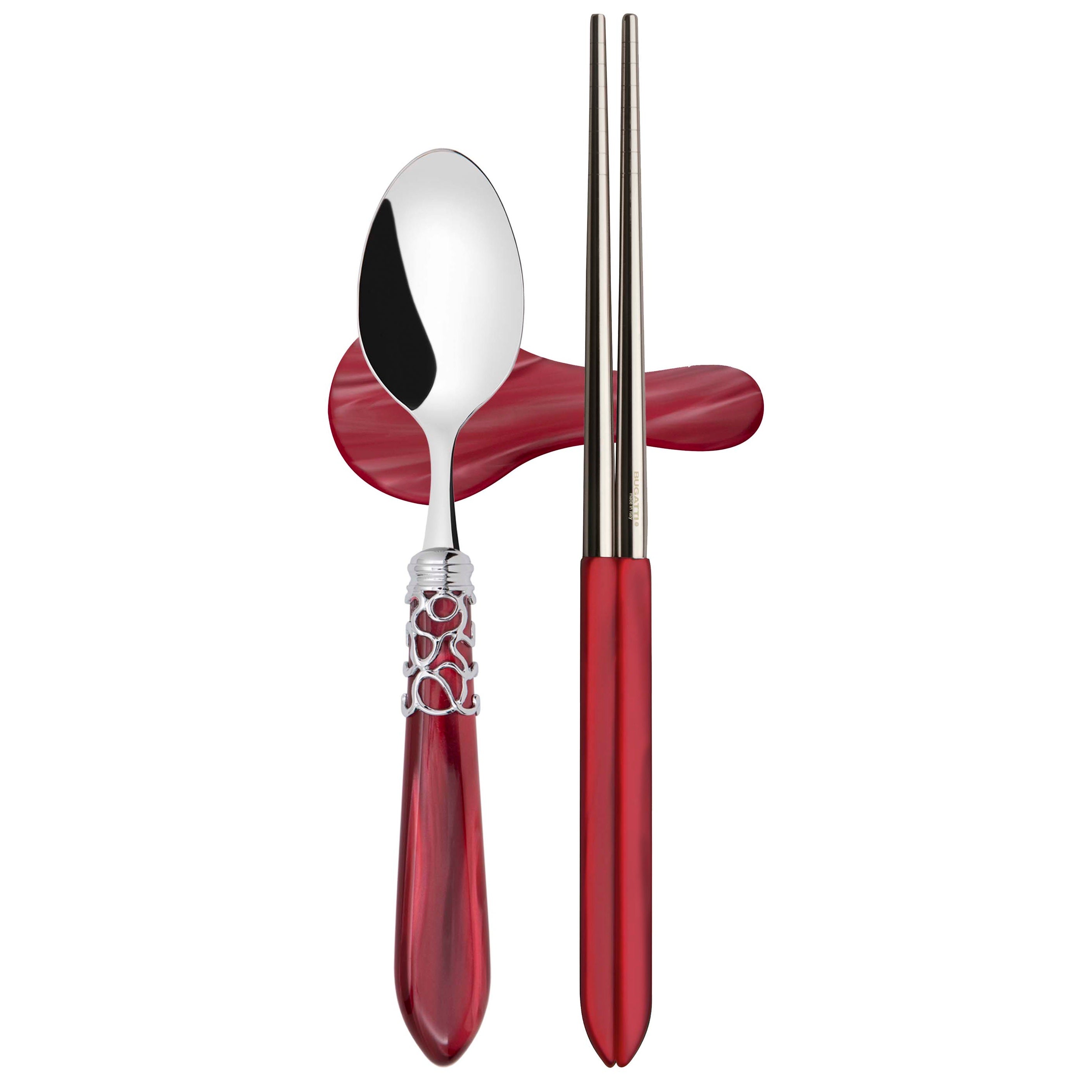 Melodia Brilliant Chopticks set for 1 in gift box - Burgundy