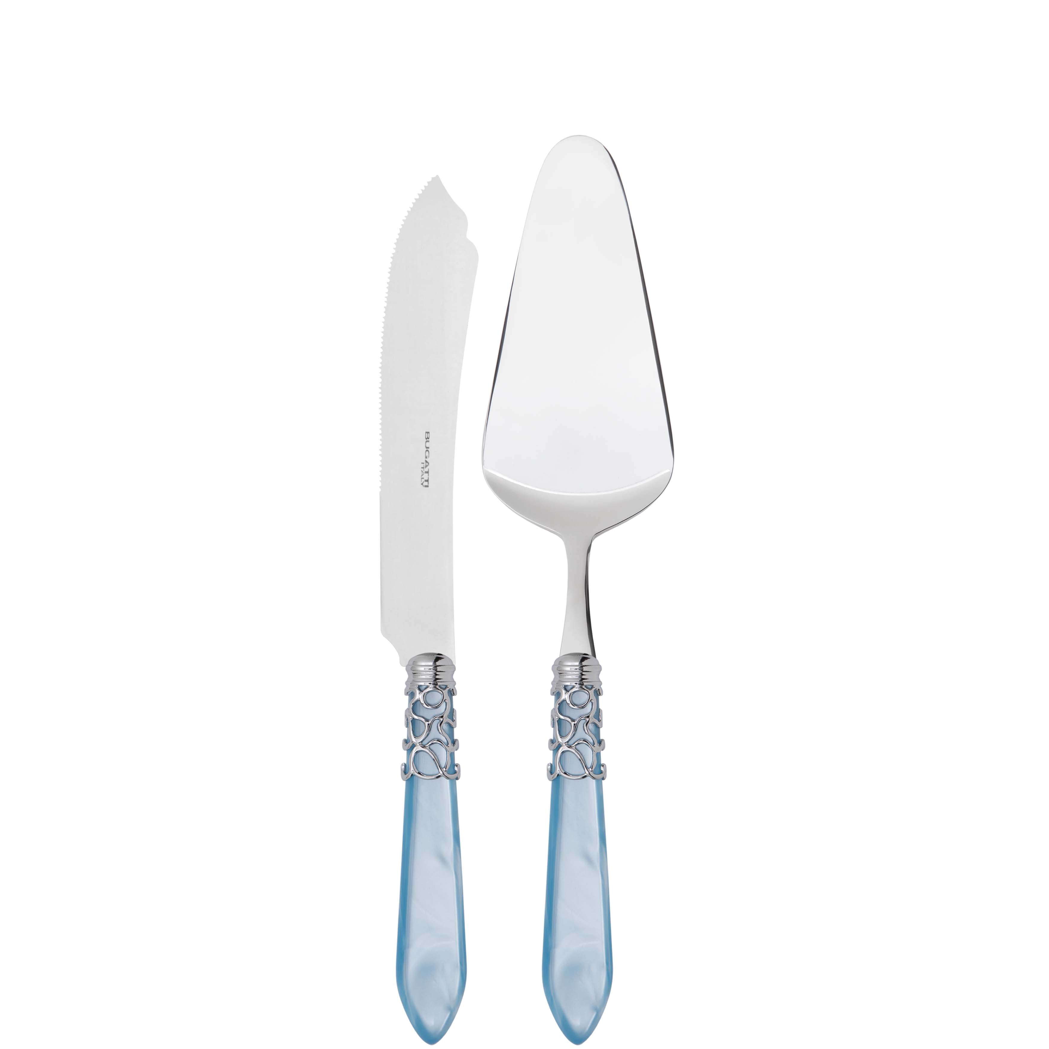 Melodia Brilliant 2 Piece Cake Serving set - Sky Blue