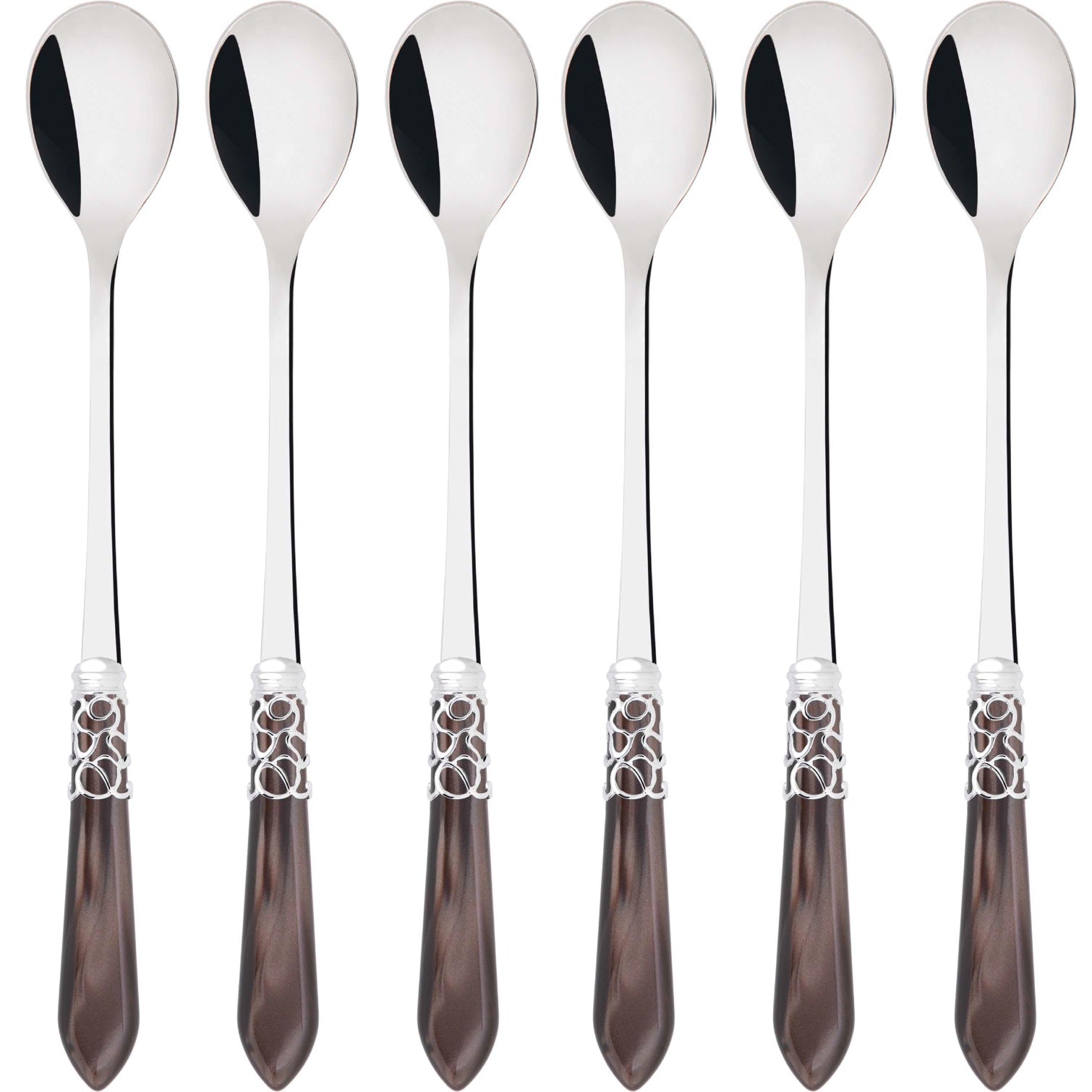 Melodia Brilliant Ice Tea / Cocktail Spoon Set - Chocolate