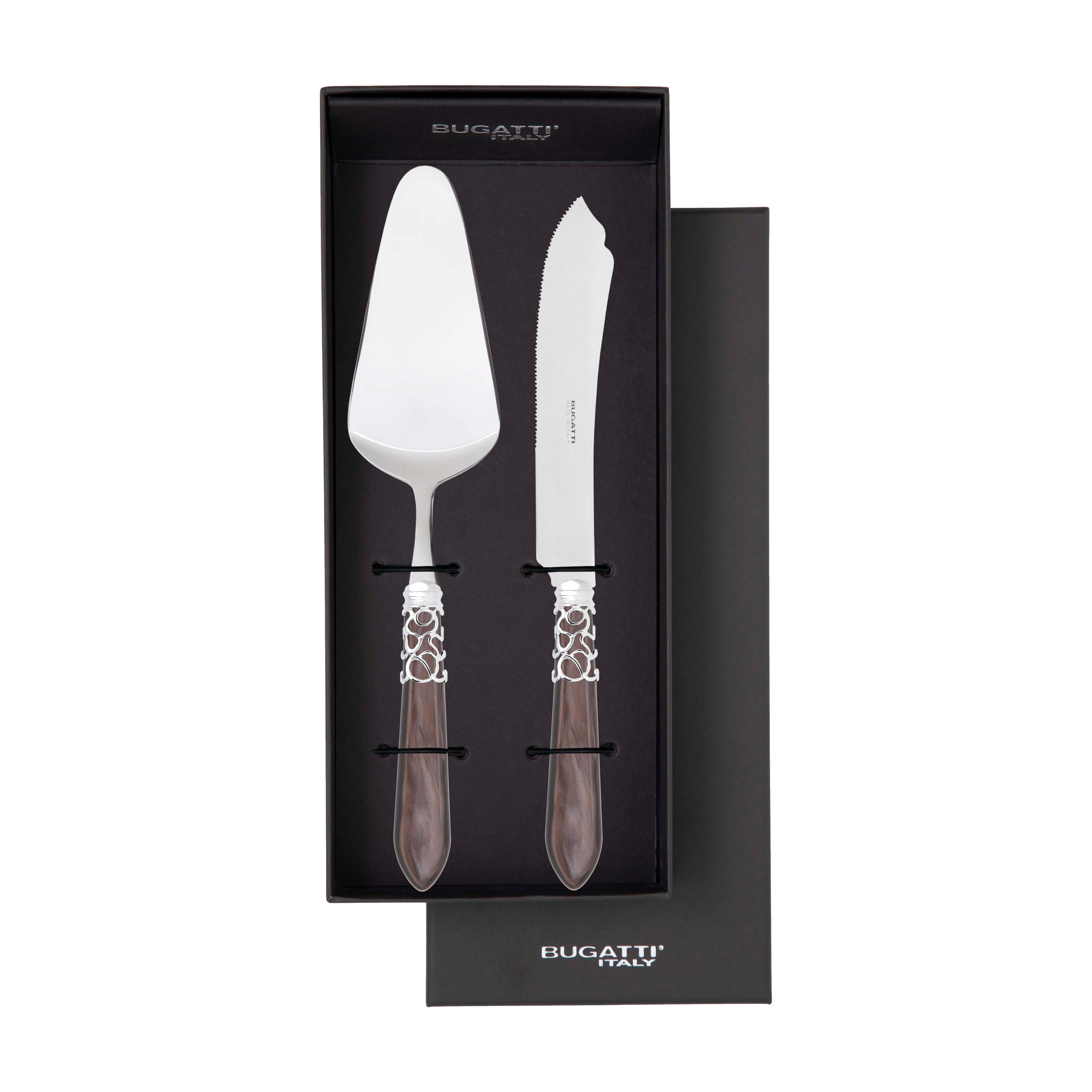 Melodia Brilliant 2 Piece Cake Serving set - Chocolate