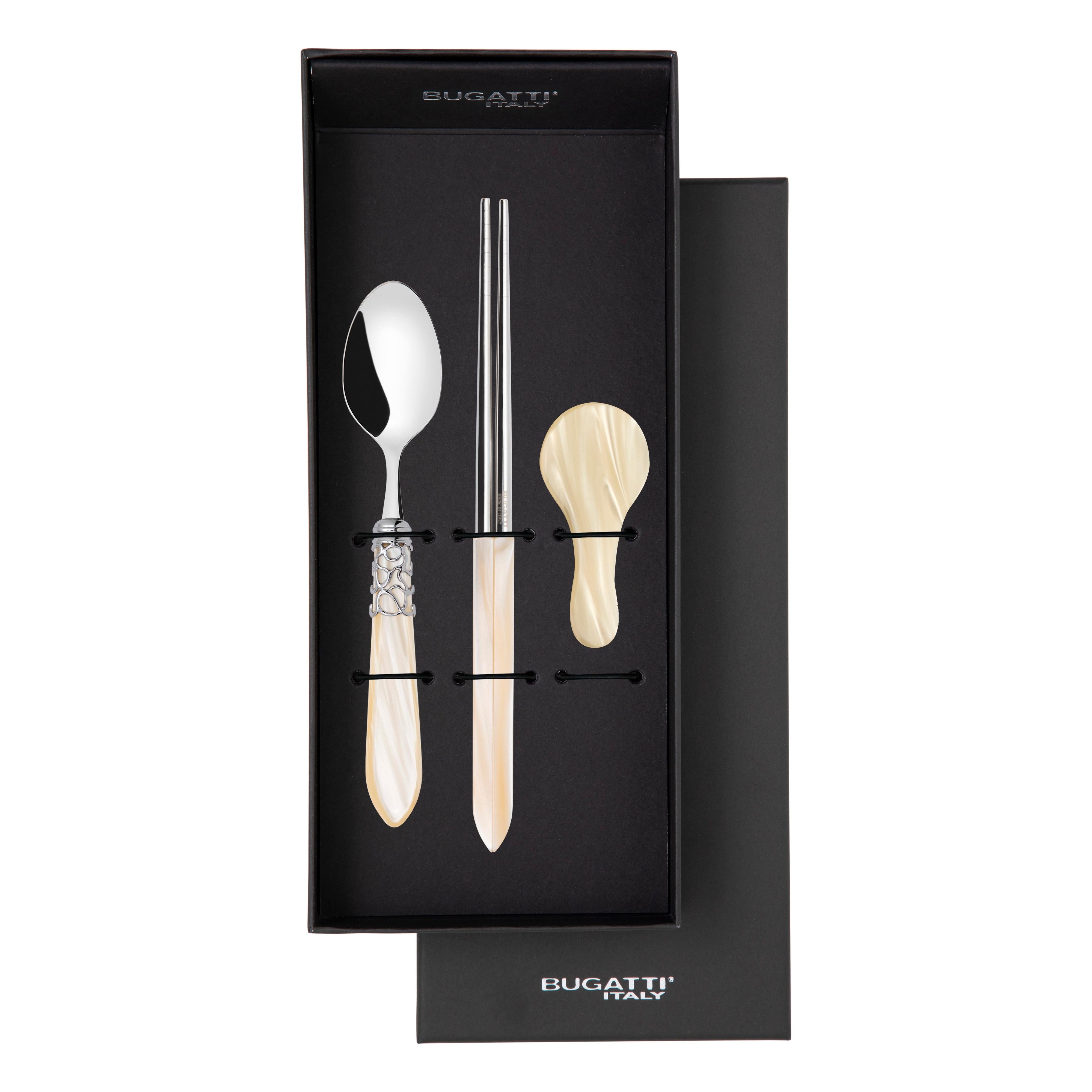 Melodia Brilliant Chopticks set for 1 in gift box - Ivory