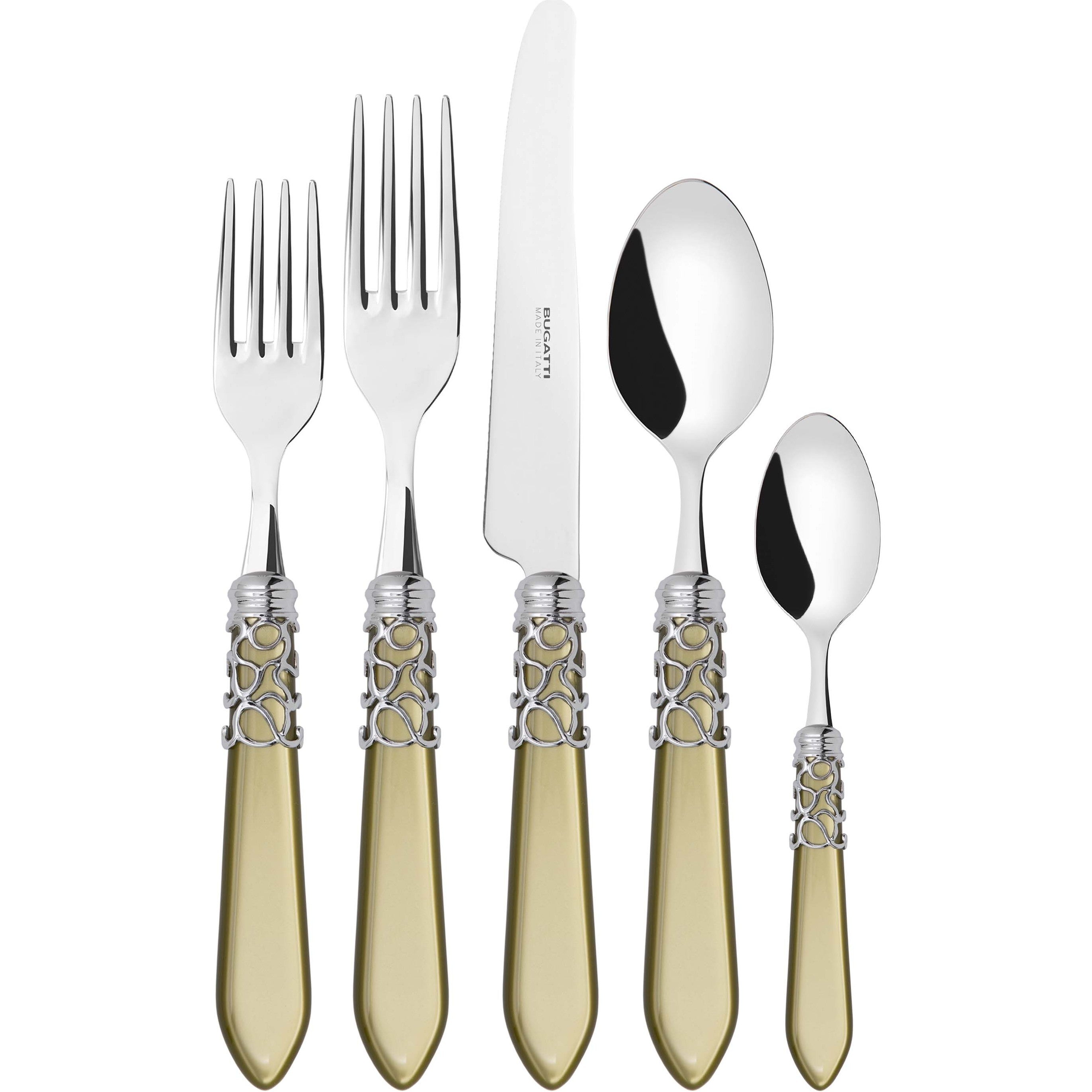 Melodia Brilliant 5 Piece Place setting - Chartreuse Green