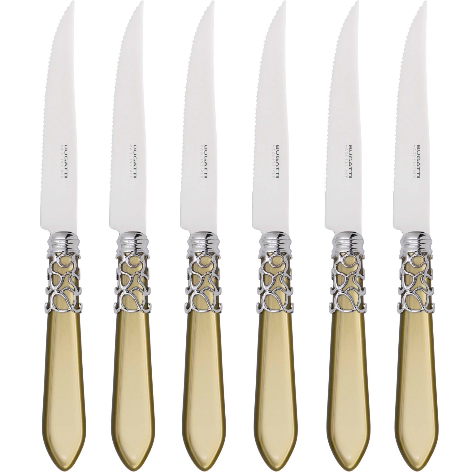 Melodia Brilliant 6 Piece Steak knife Set - Chartreuse Green