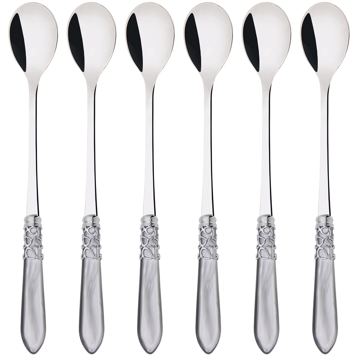 Melodia Brilliant Ice Tea / Cocktail Spoon Set - Gray