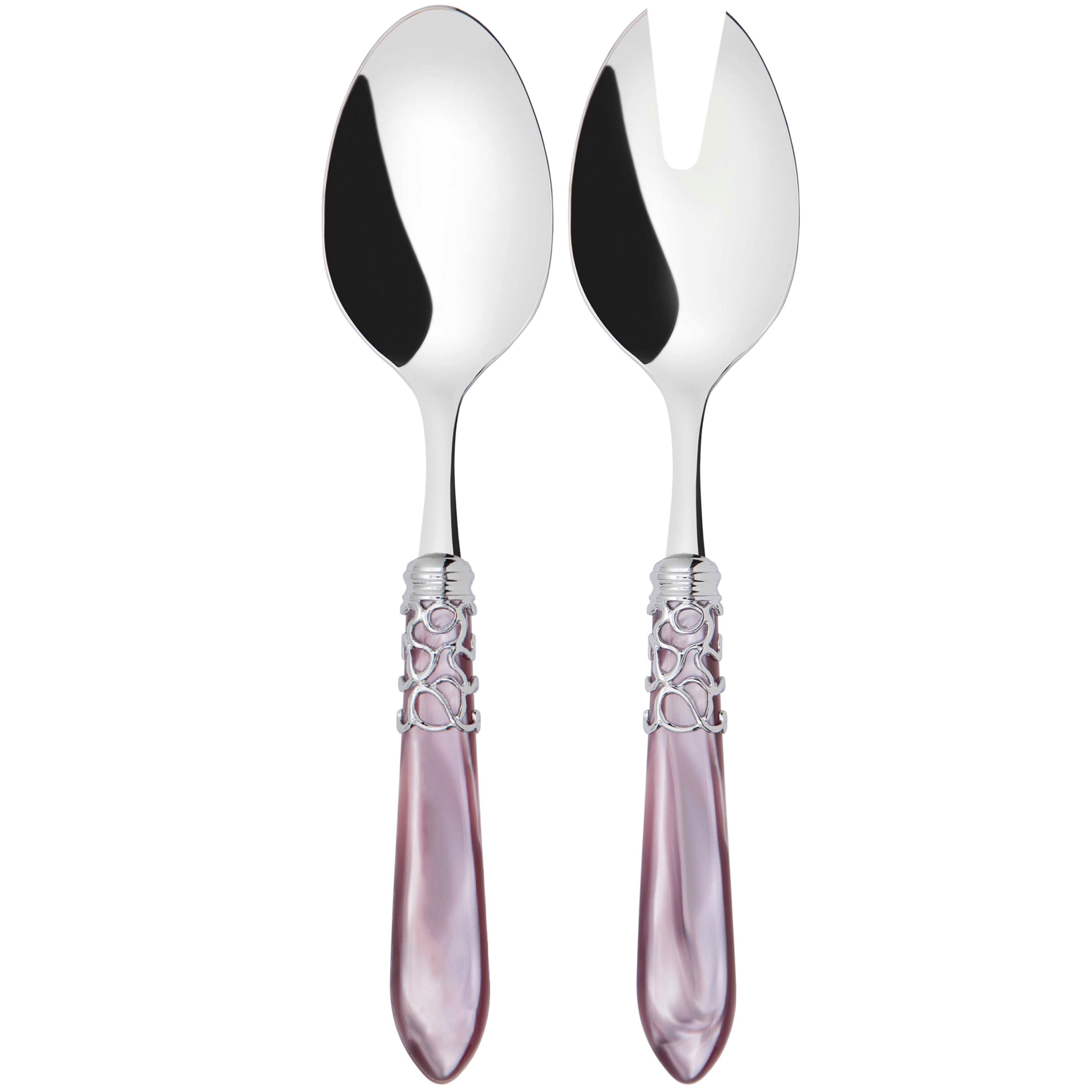 Melodia Brilliant 2 Piece Salad Servers - Lilac