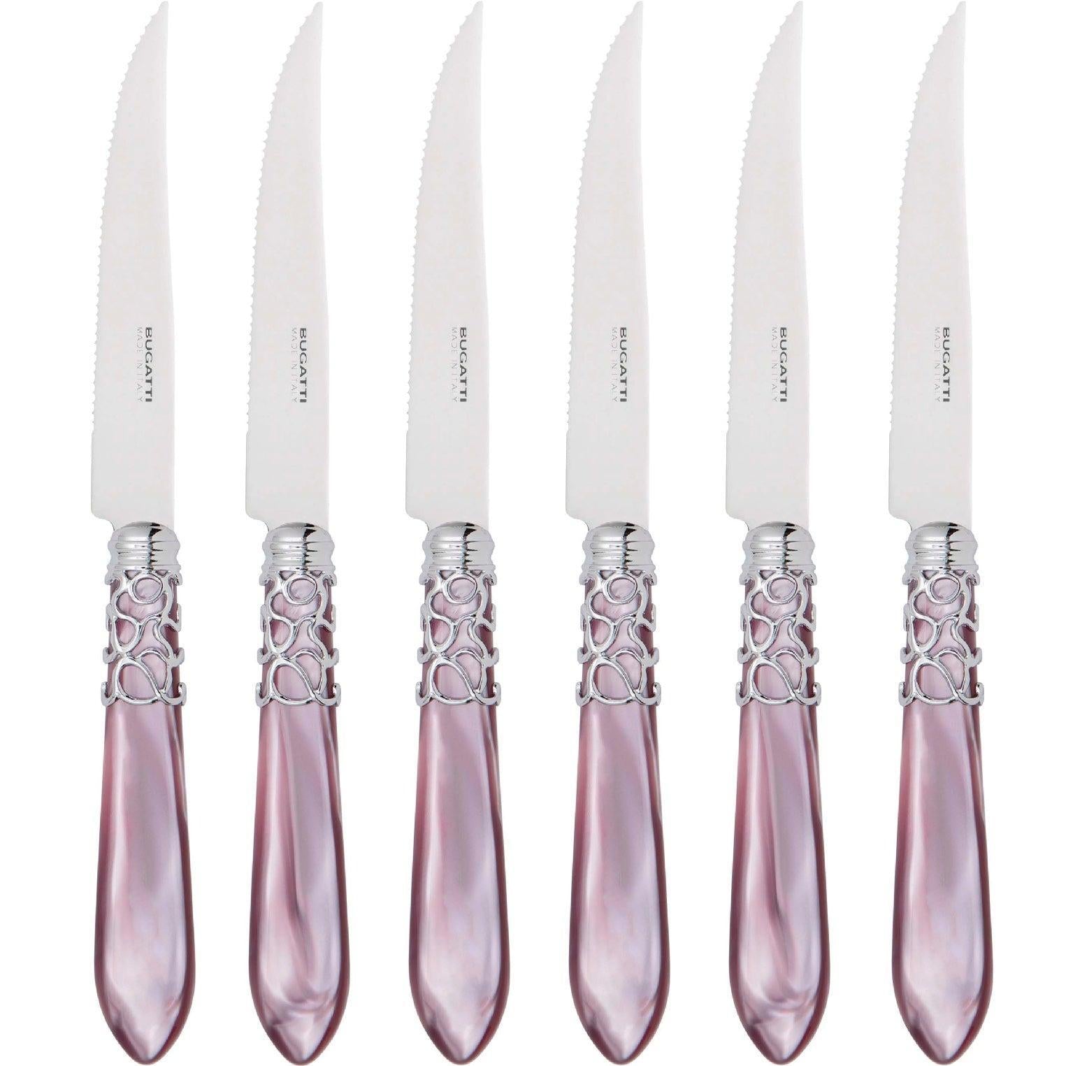 Melodia Brilliant 6 Piece Steak knife Set - Lilac