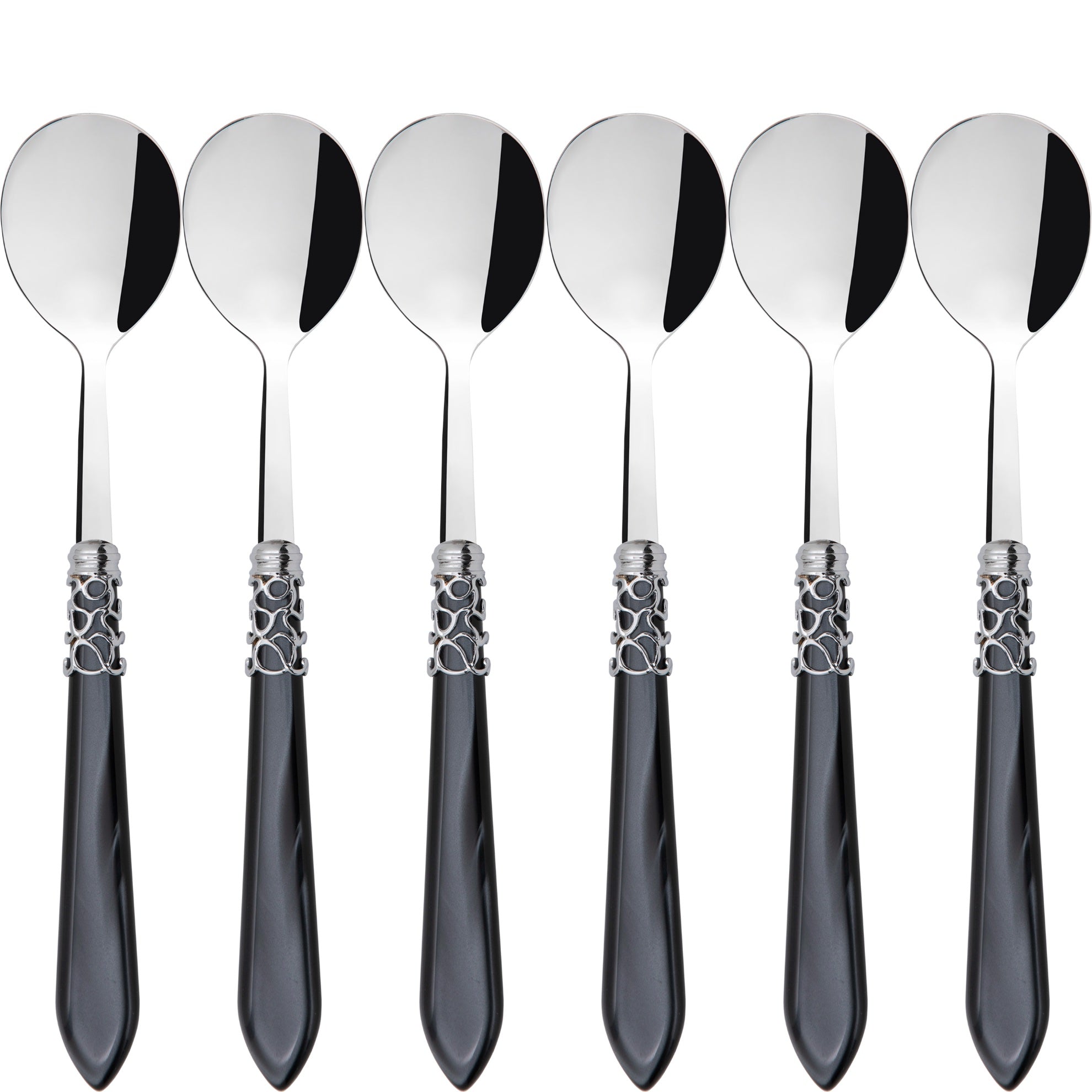 Melodia Brilliant Asian Rice Spoons Set - Charcoal