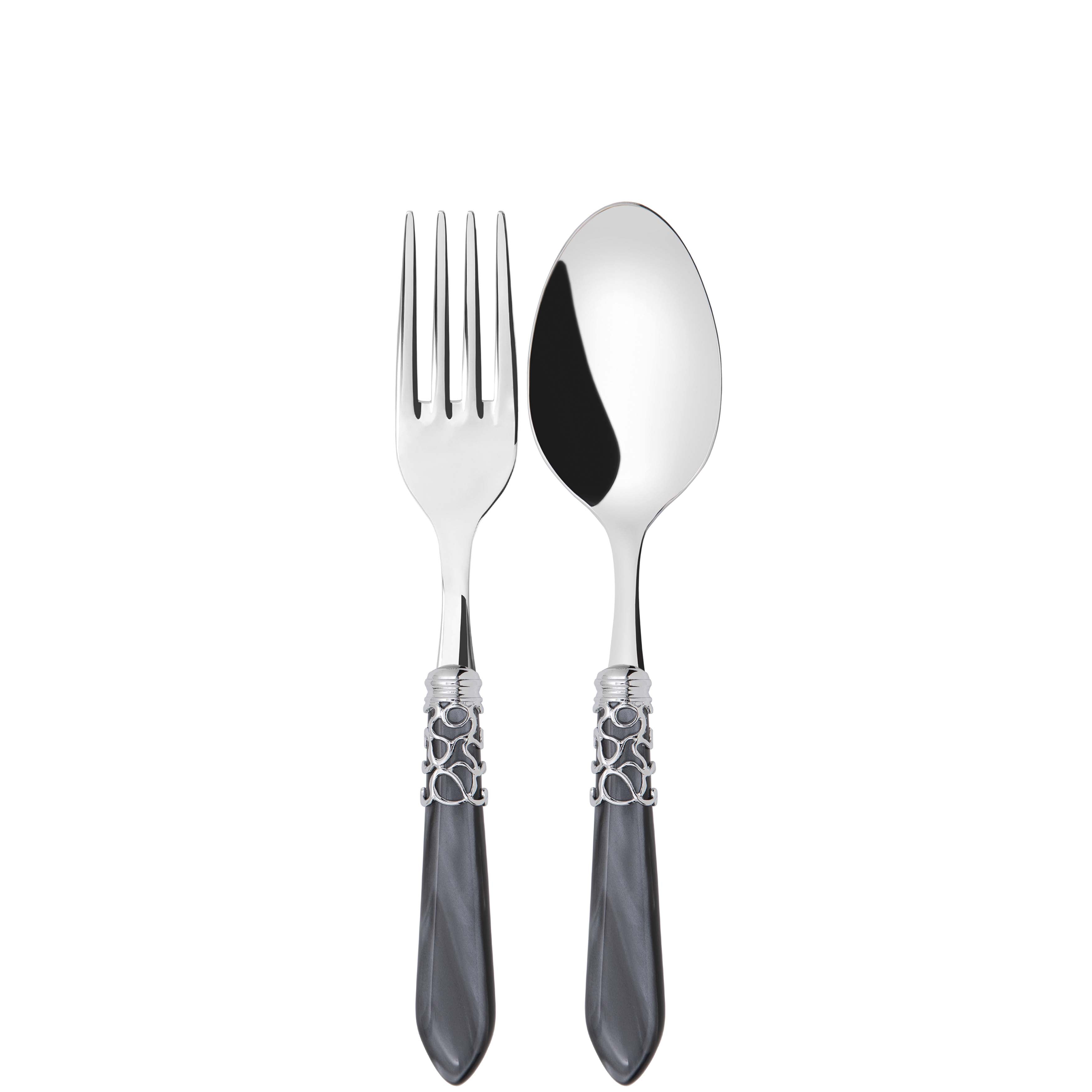 Melodia Brilliant 2 Piece Serving Set - Charcoal