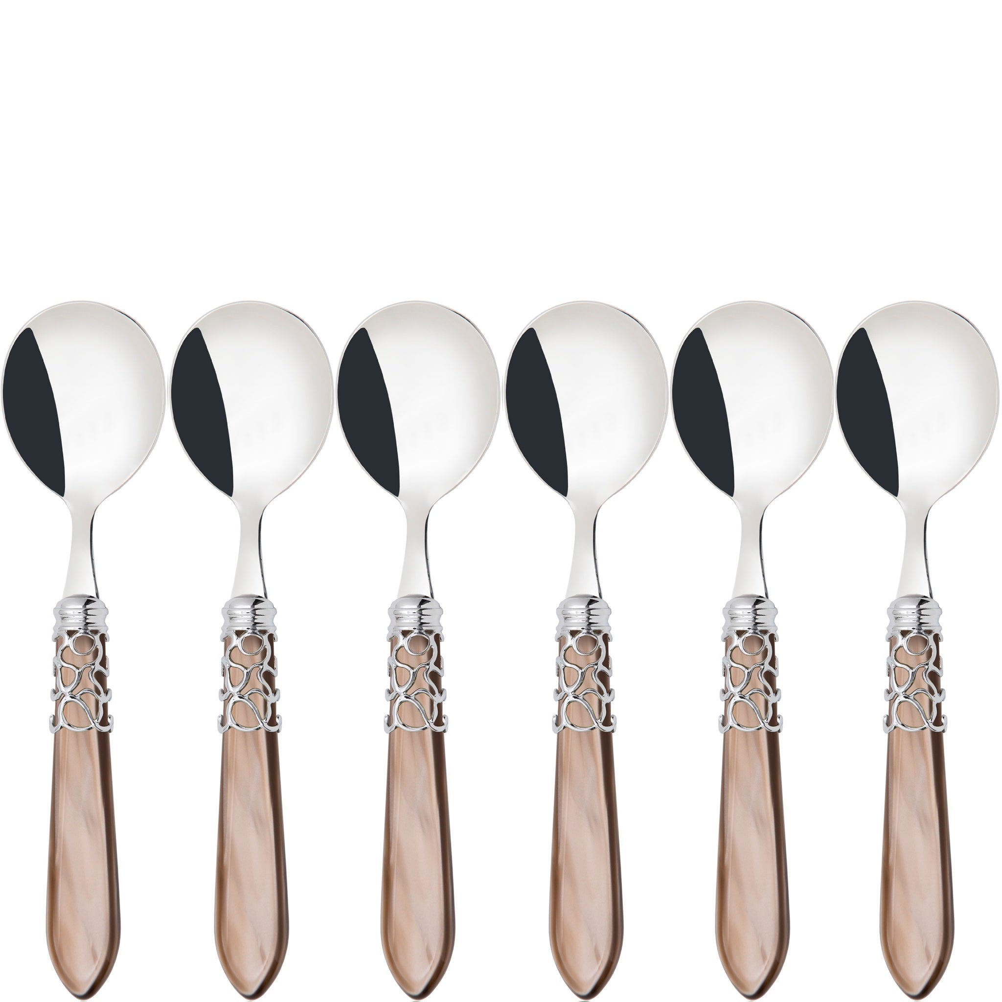 Melodia Brilliant Soup Spoons Set - Taupe