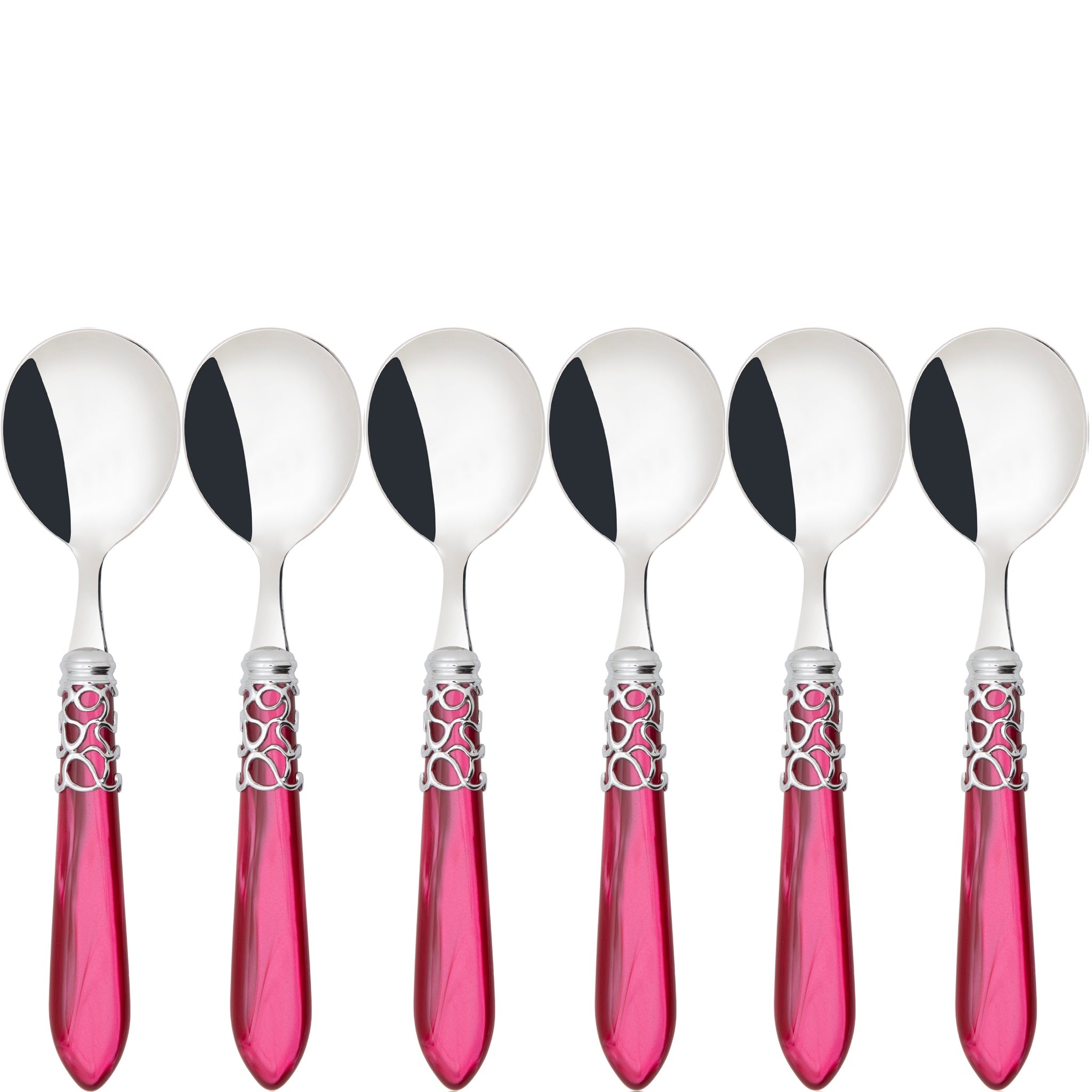 Melodia Brilliant Soup Spoons Set - Raspberry