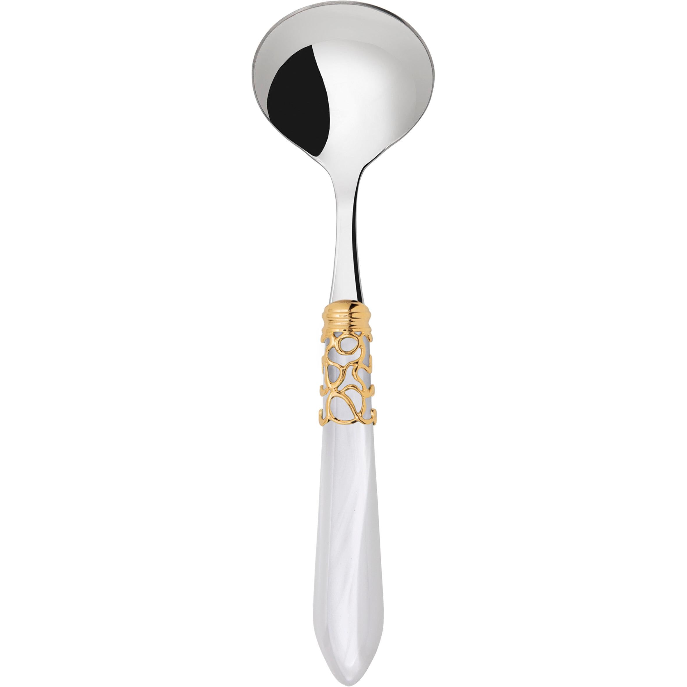 Melodia Gold Sauce / Gravy Ladle - white