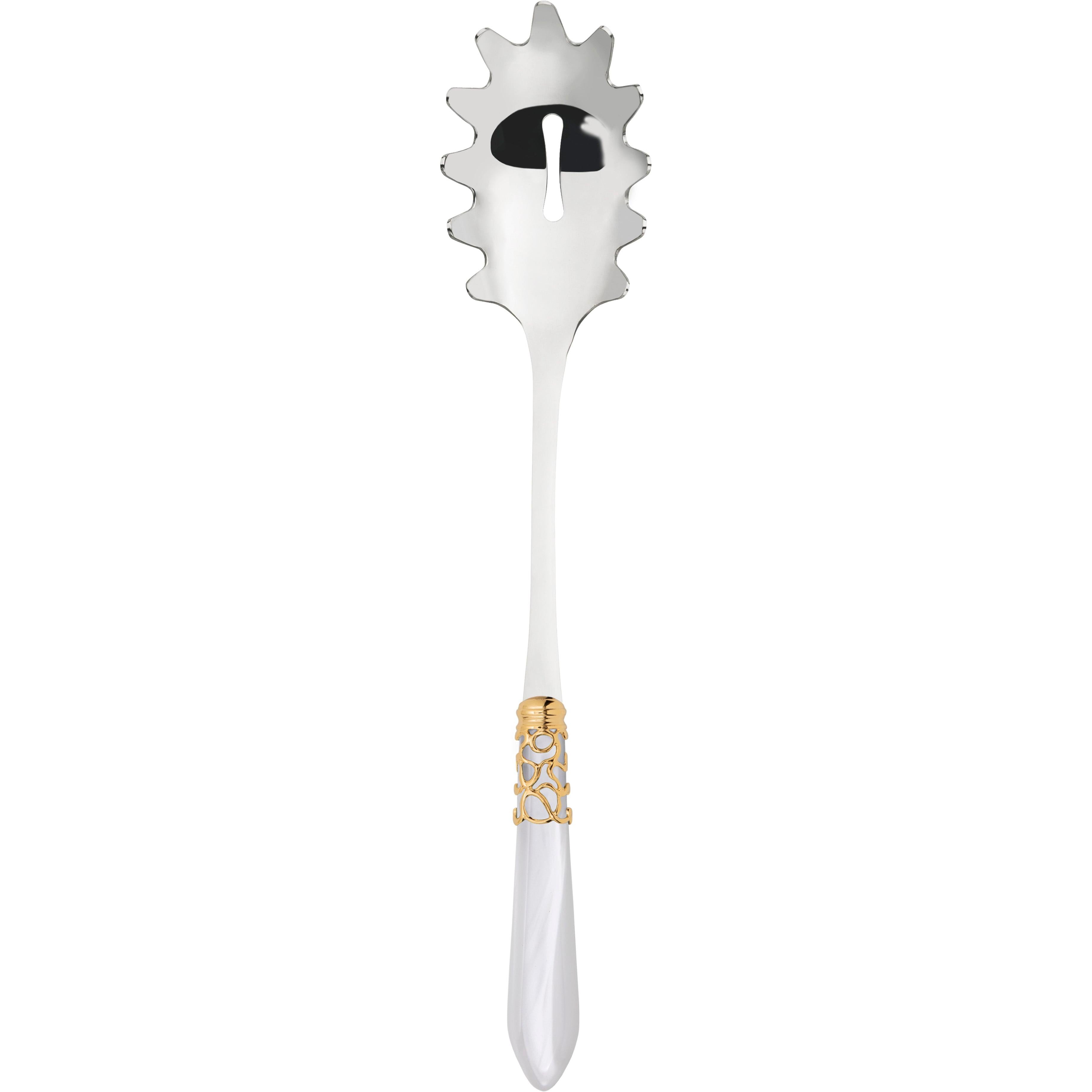 Melodia Gold Pasta / Spaghetti Server - white