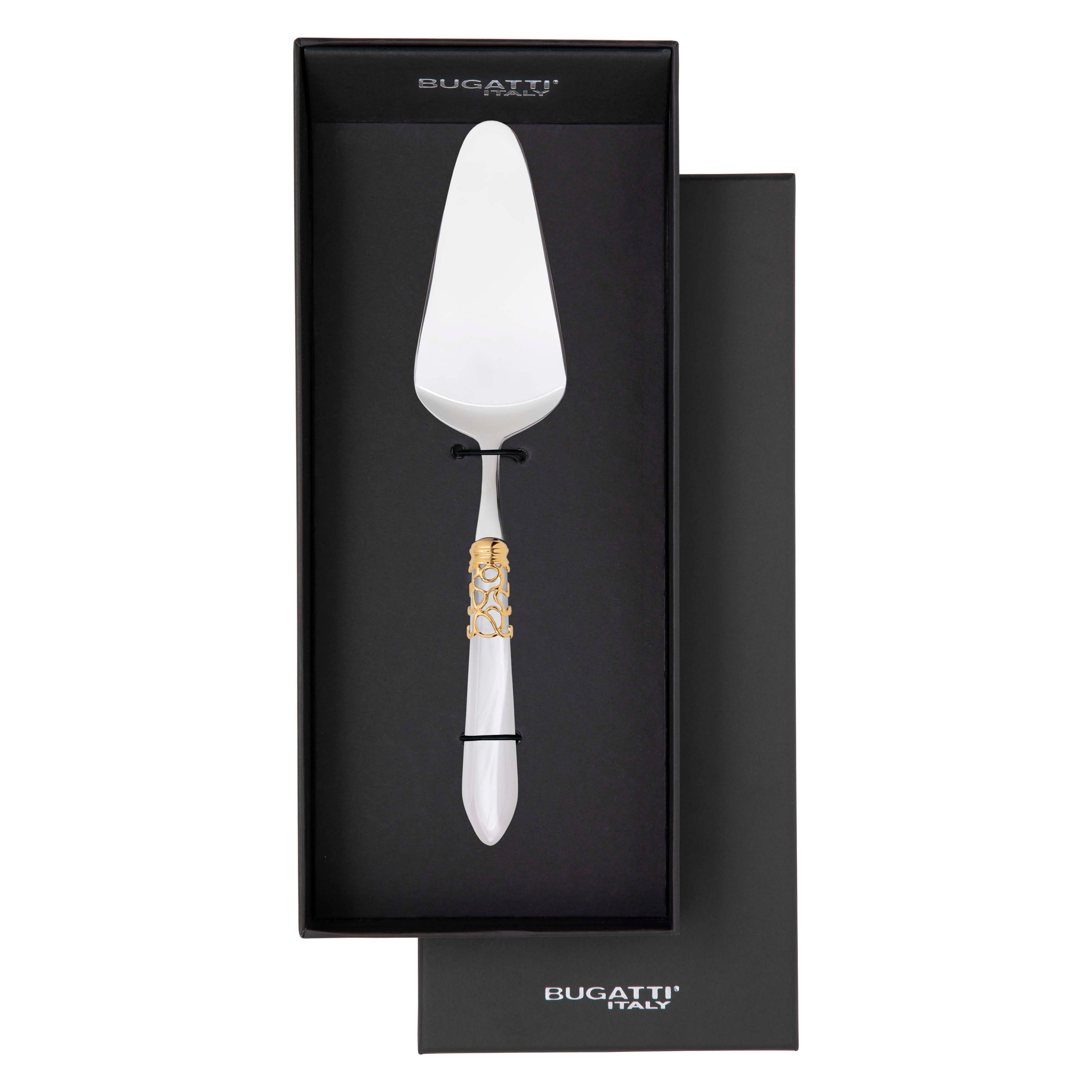 Melodia Gold Cake Server in gift box - white