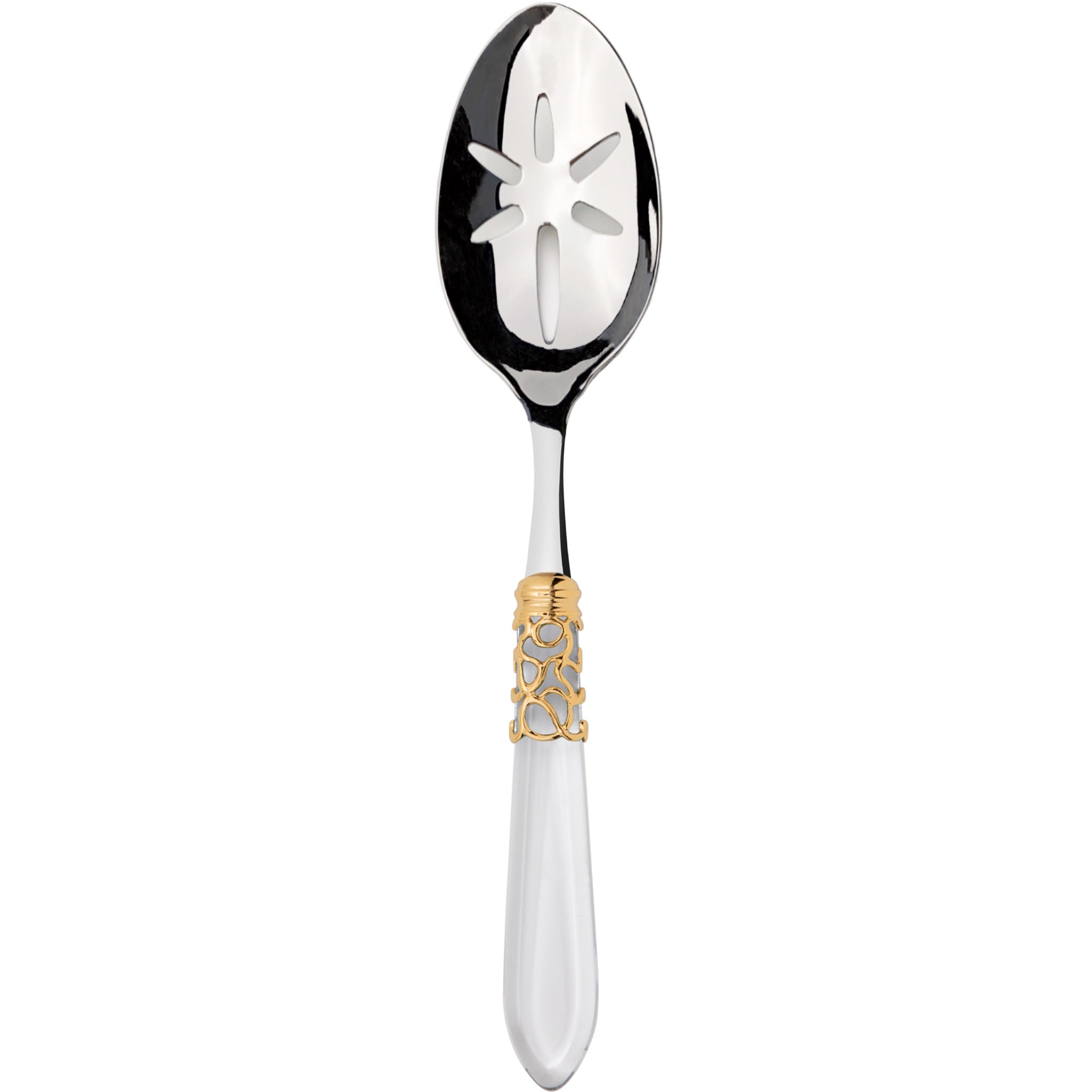 Melodia Gold Slotted Serving Spoon - Clear