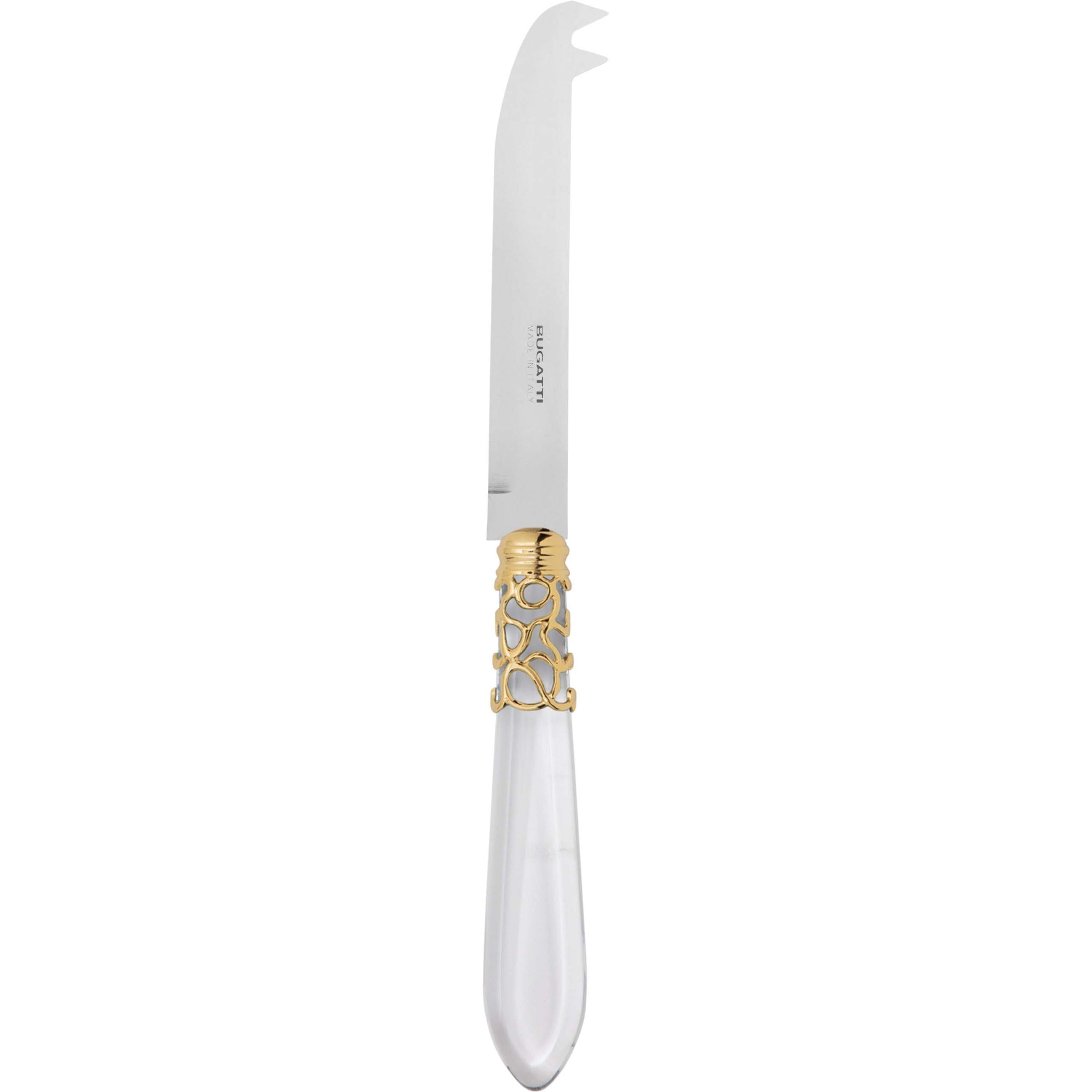 Melodia Gold 2 point "deer" cheese Knife - clear