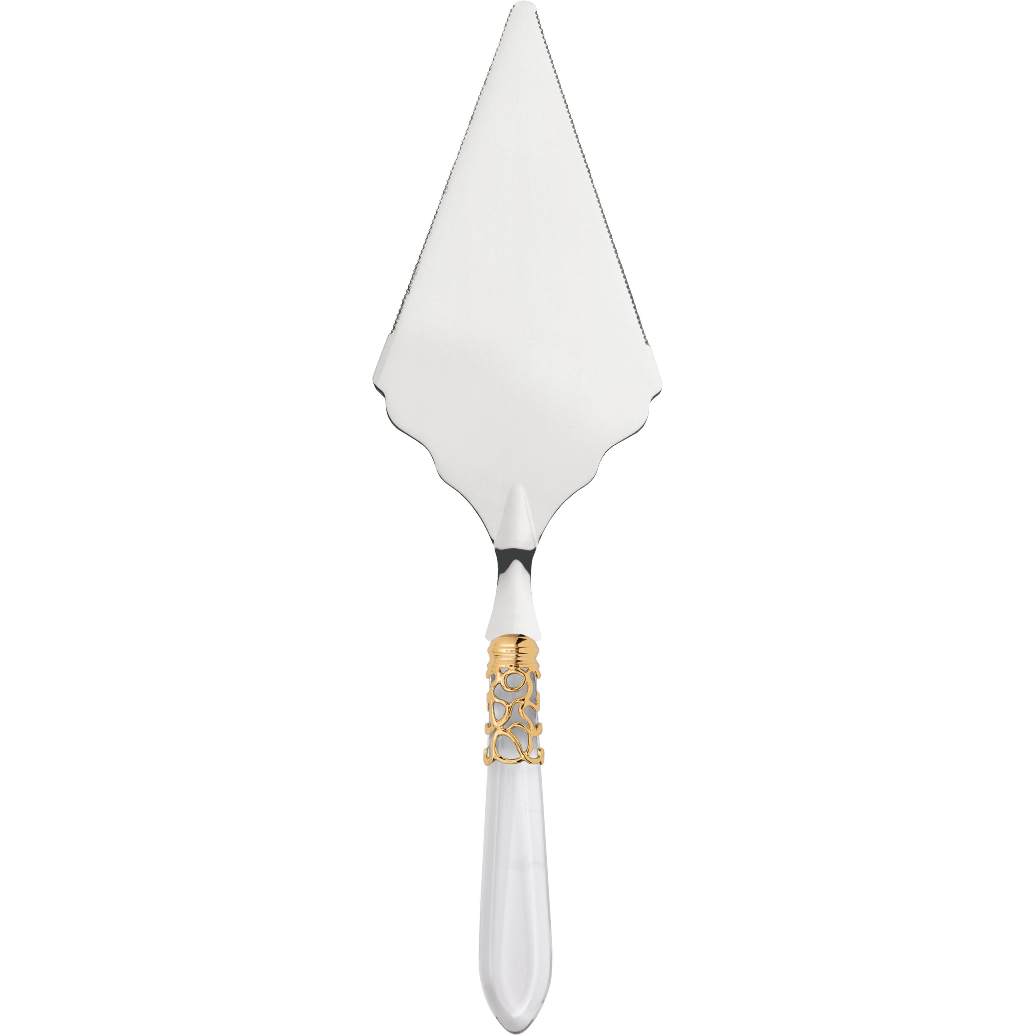 Melodia Gold Large Cake Server Serrated - clear