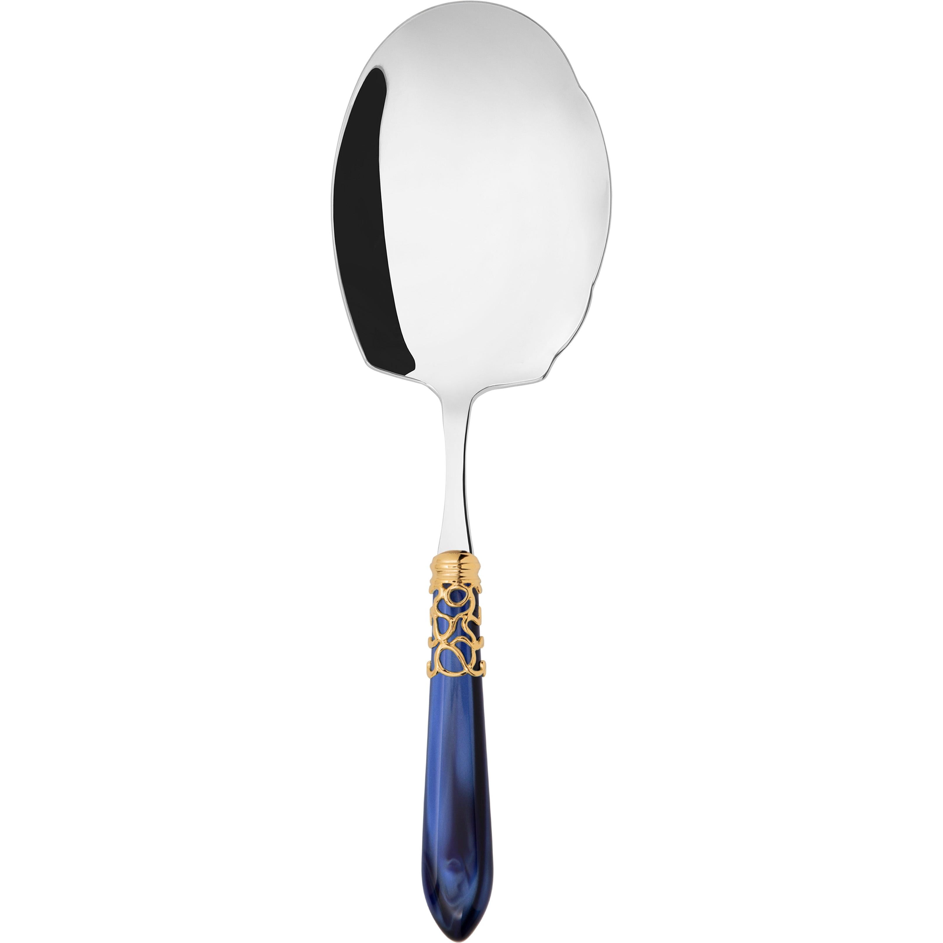 Melodia Gold Kebab Serving Spoon - royal blue