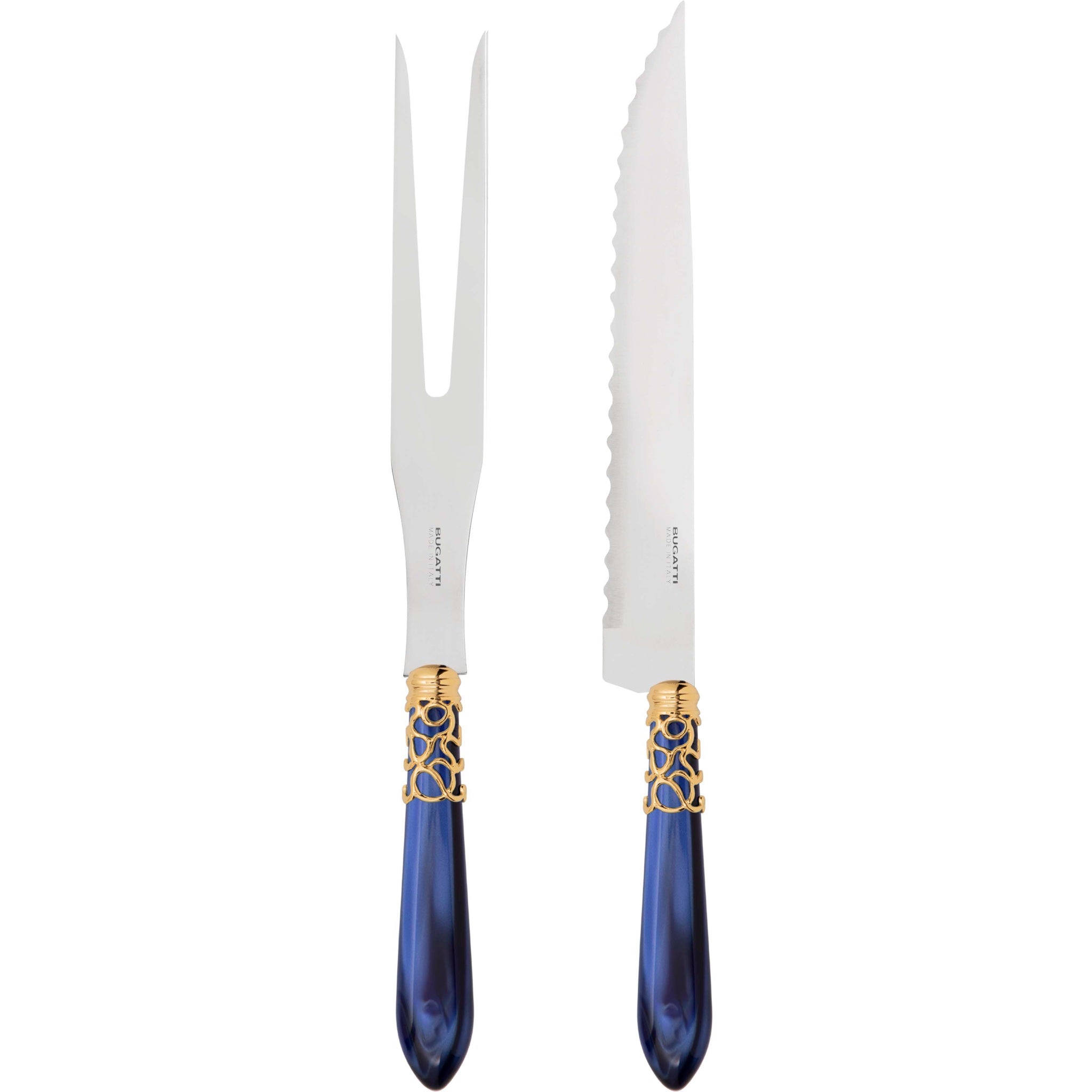 Melodia Gold Roast Carving Set - Royal Blue