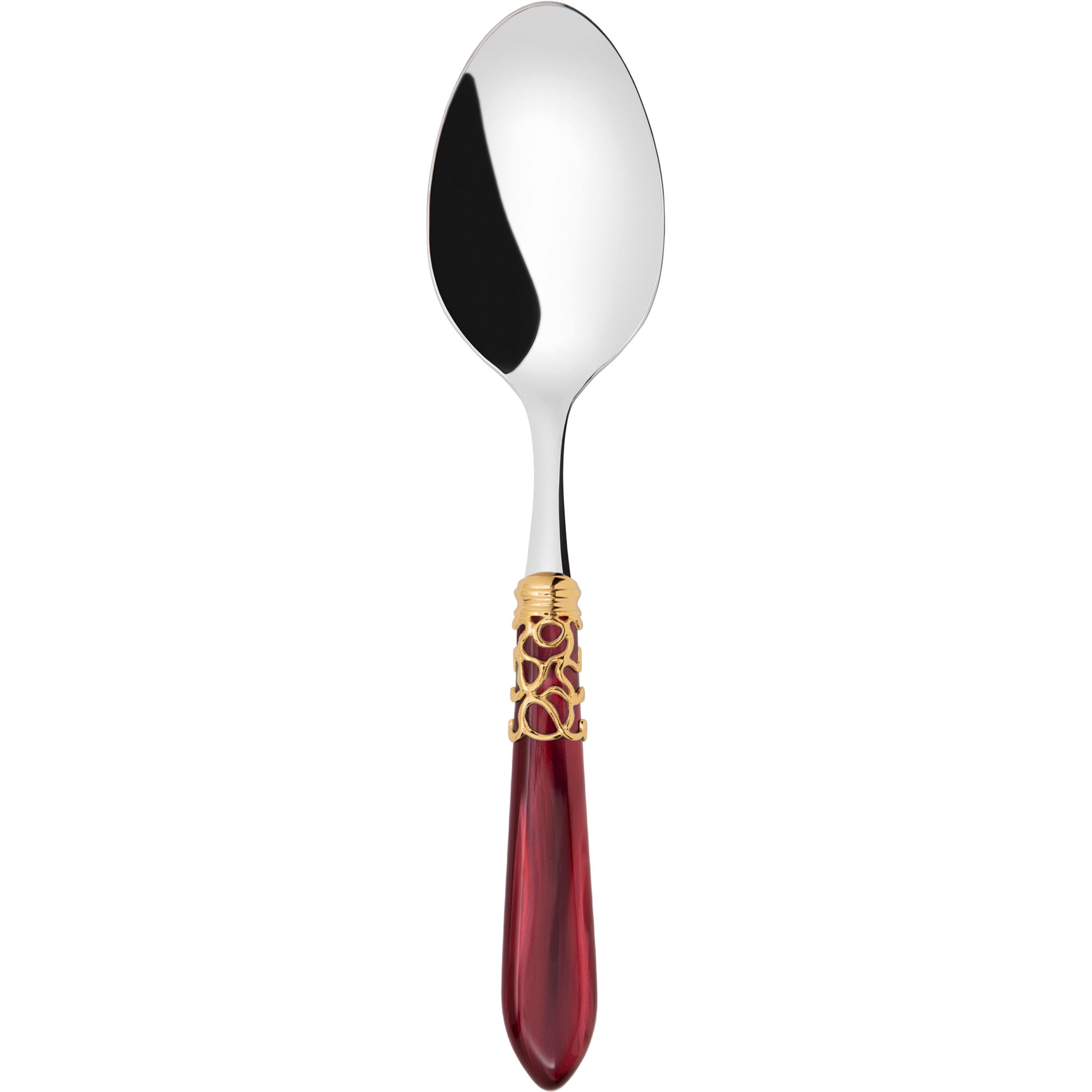 Melodia Gold Serving Spoon - burgundy