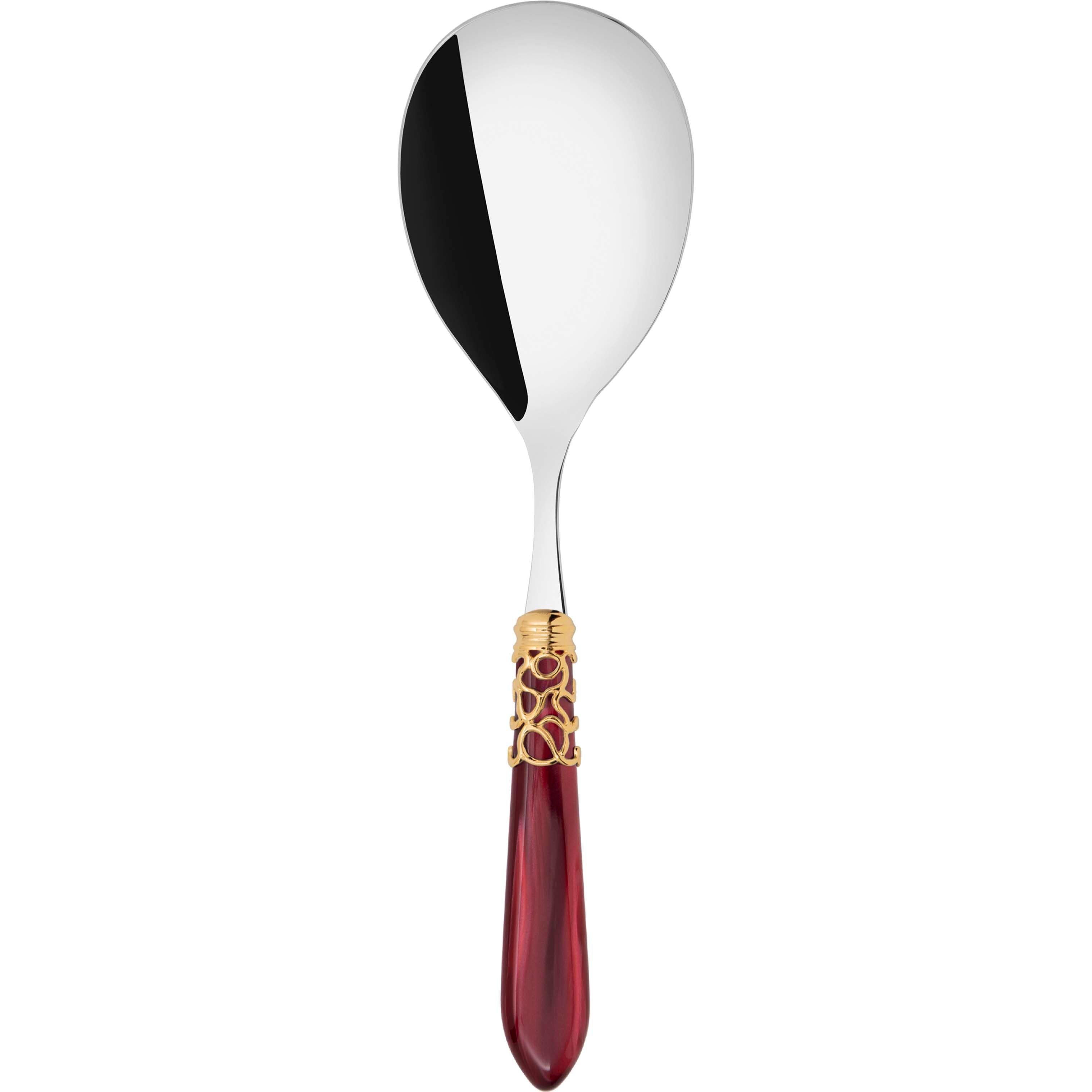 Melodia Gold Rice Casserole Serving Spoon - burgundy