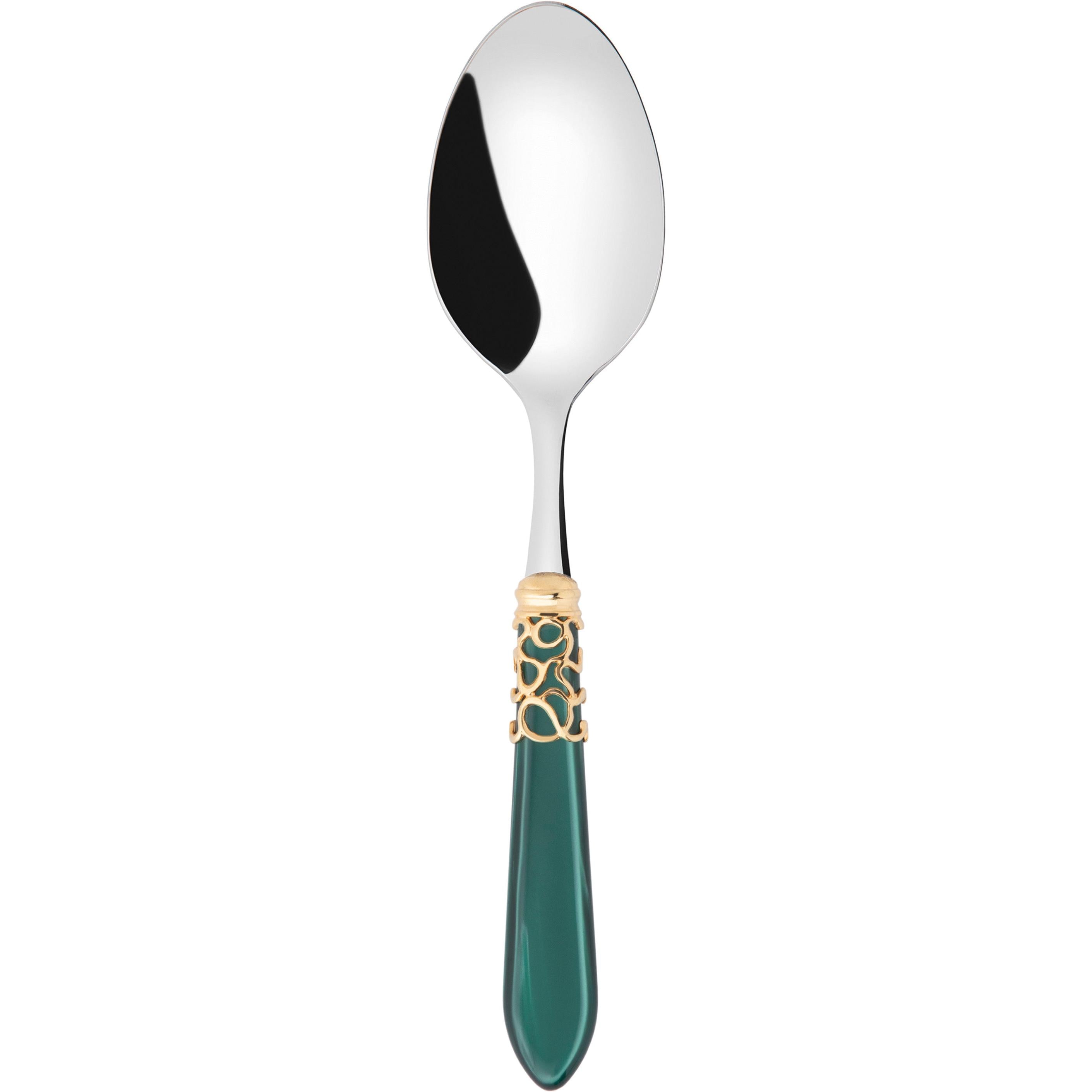 Melodia Gold Serving Spoon - green