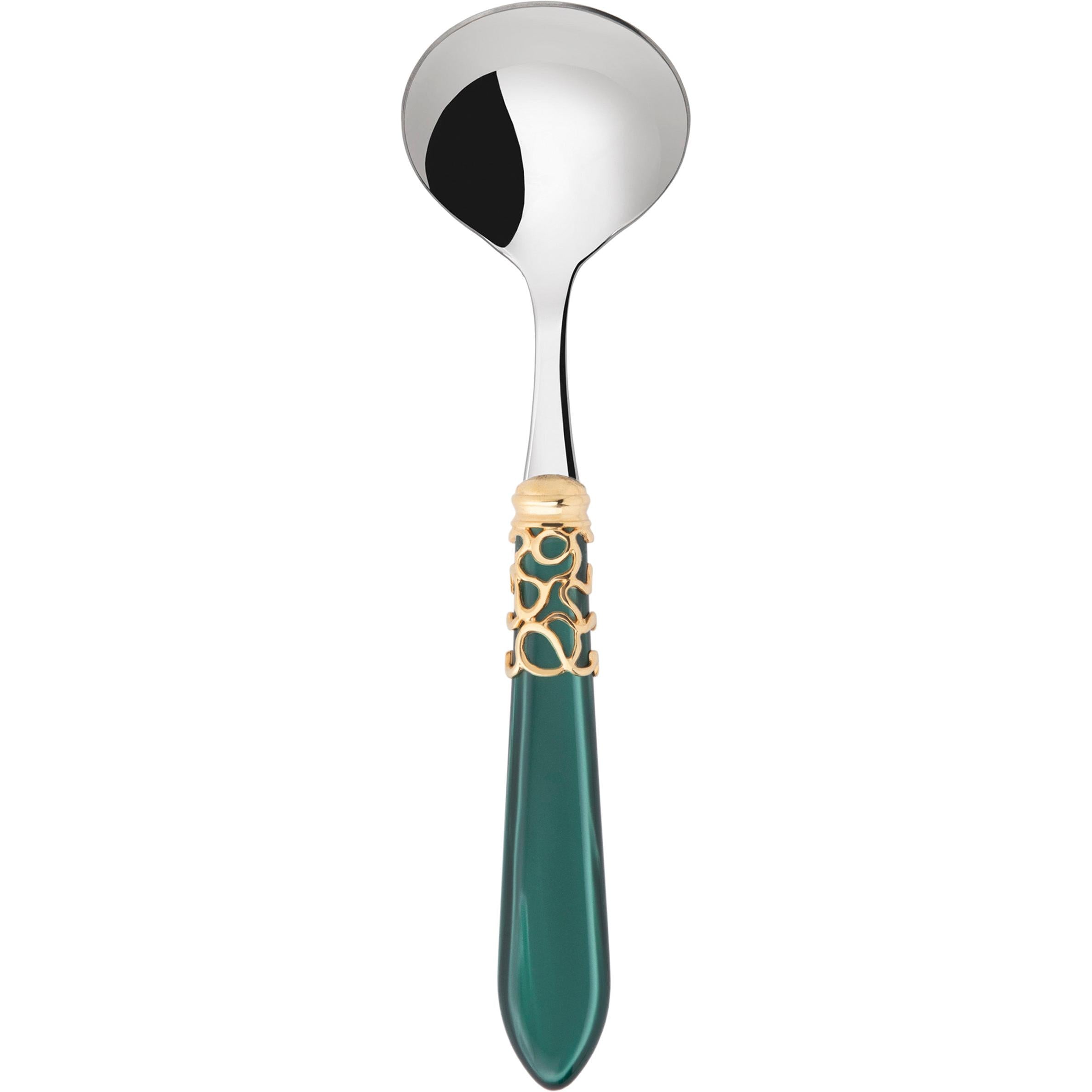 Melodia Gold Sauce / Gravy Ladle - green