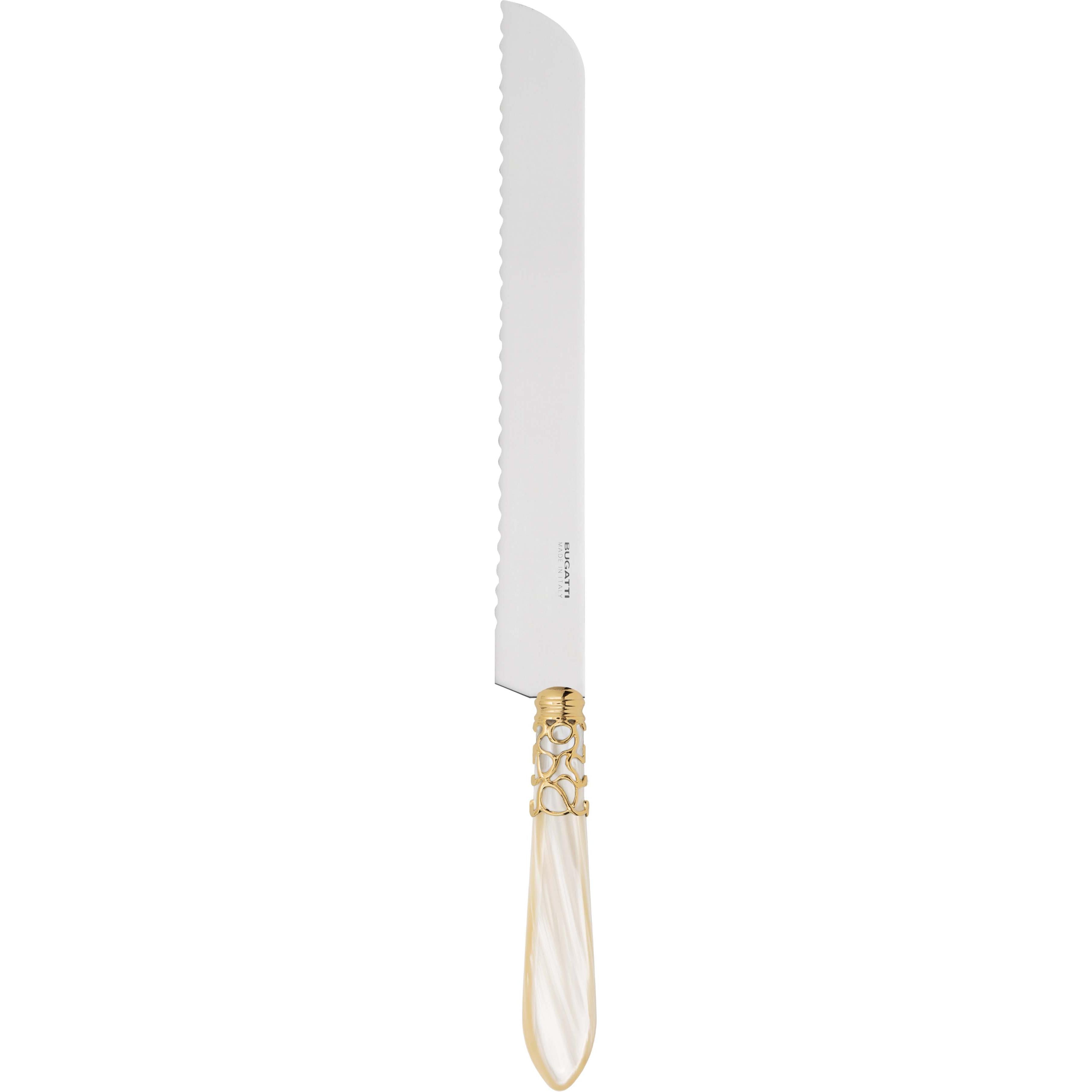 Melodia Gold Bread Knife - ivory