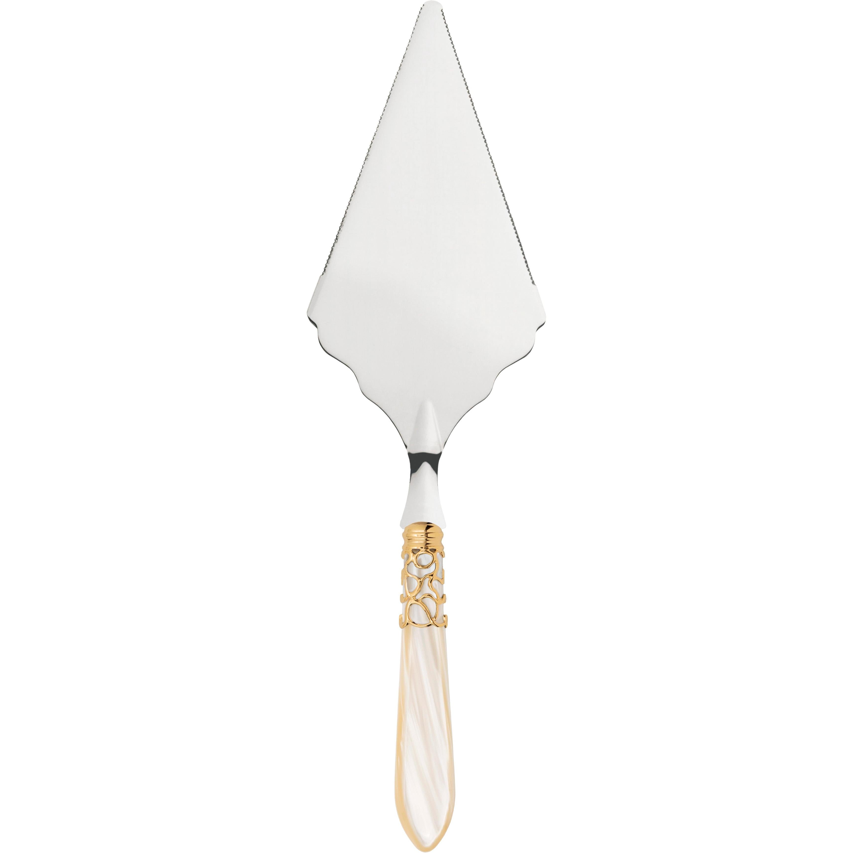 Melodia Large Cake Server Serrated - ivory