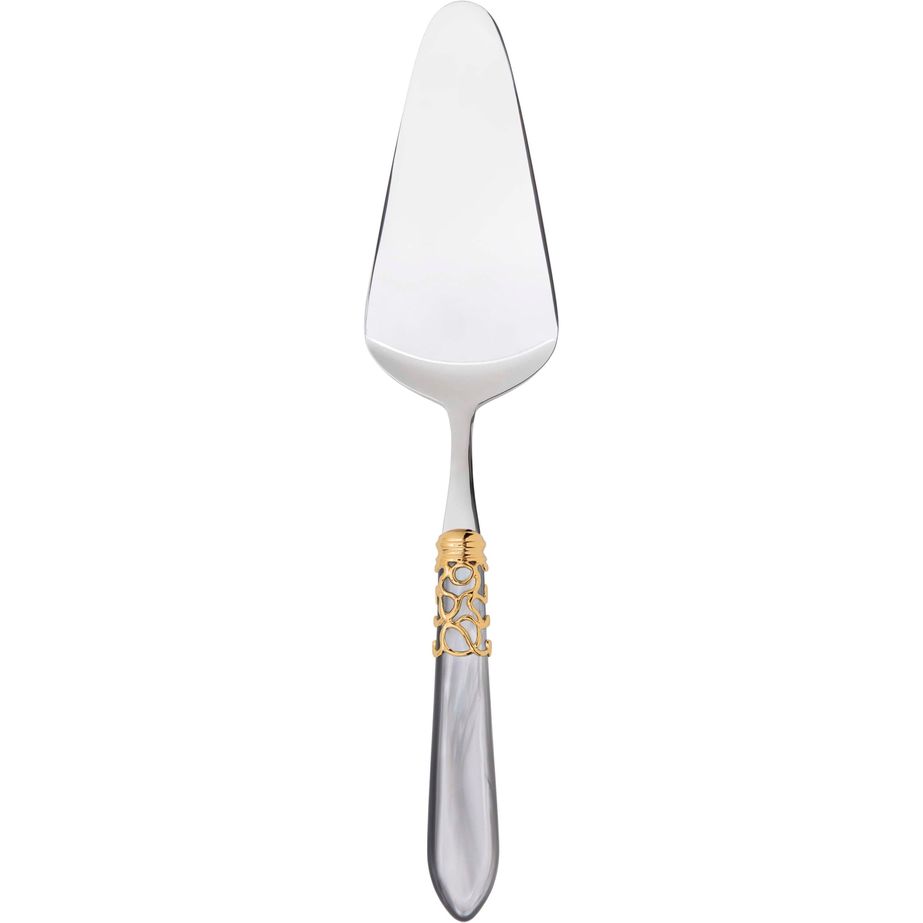 Melodia Gold Cake Server Rounded - gray