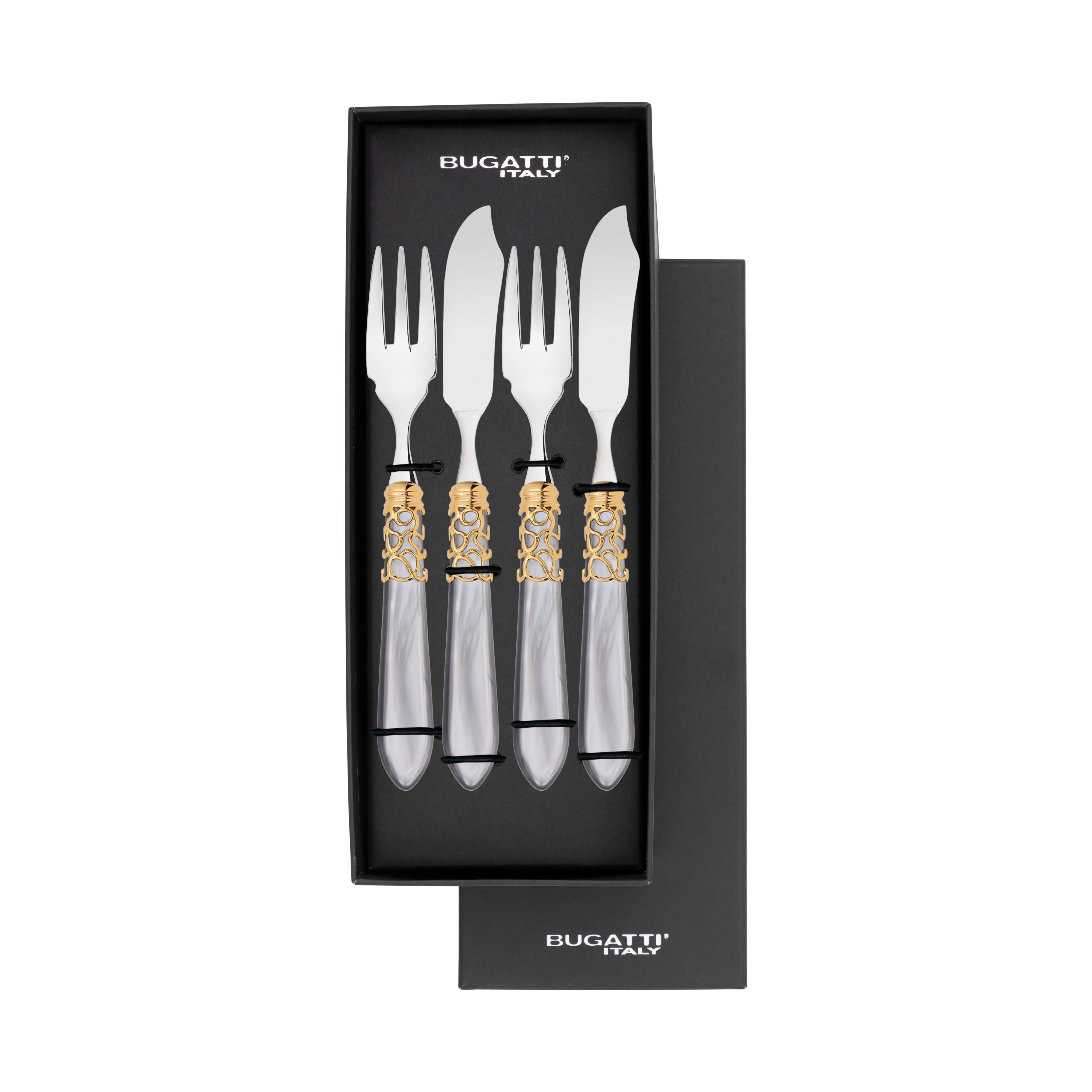 Melodia Gold 12 Piece Fish Set - gray