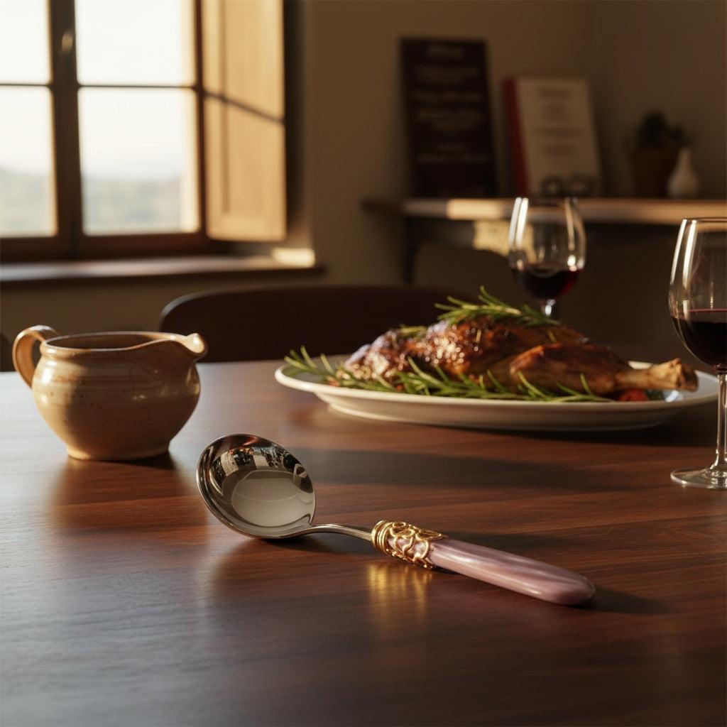 Melodia Gold Sauce / Gravy Ladle - Lilac