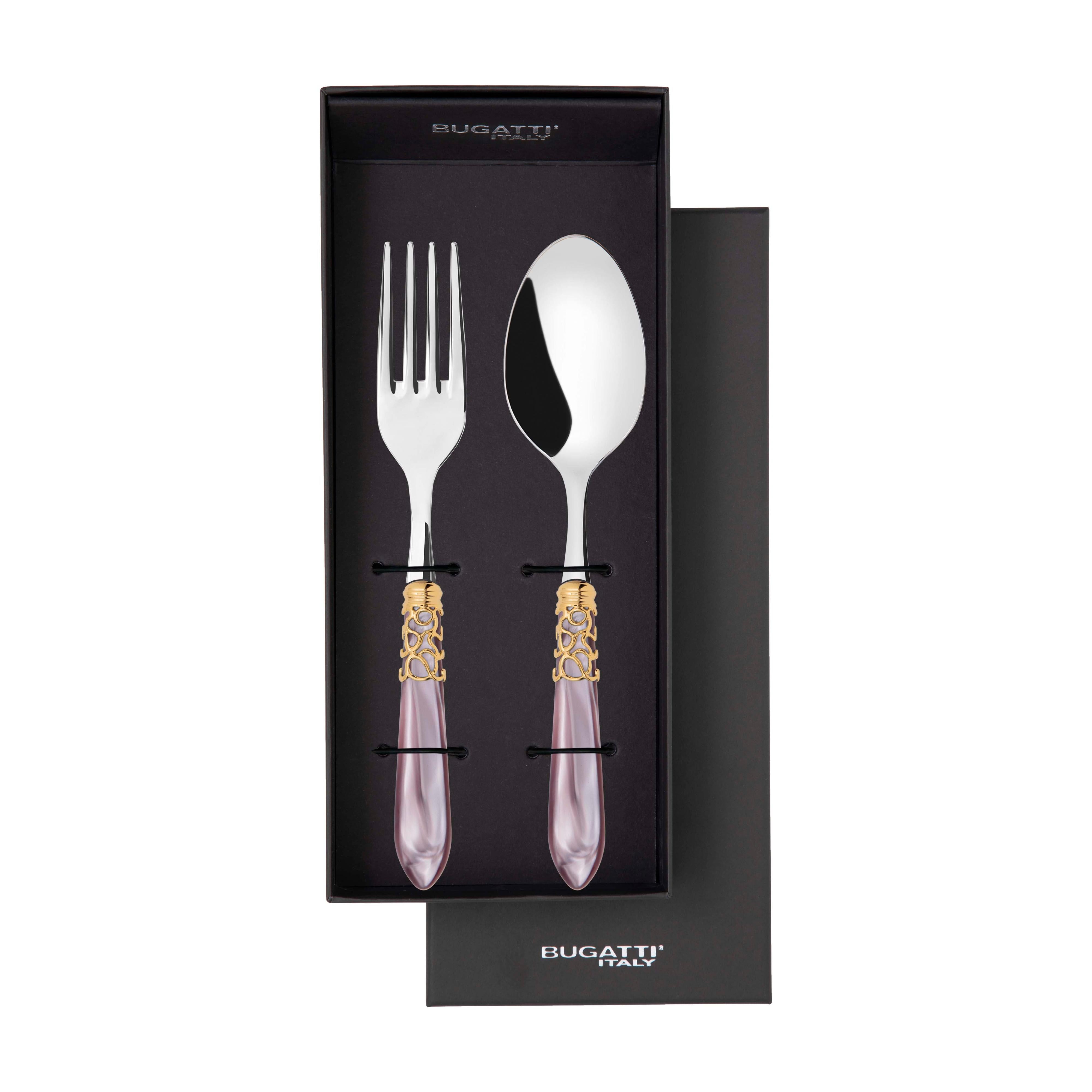 Melodia Gold 2 Piece Serving Set - Lilac