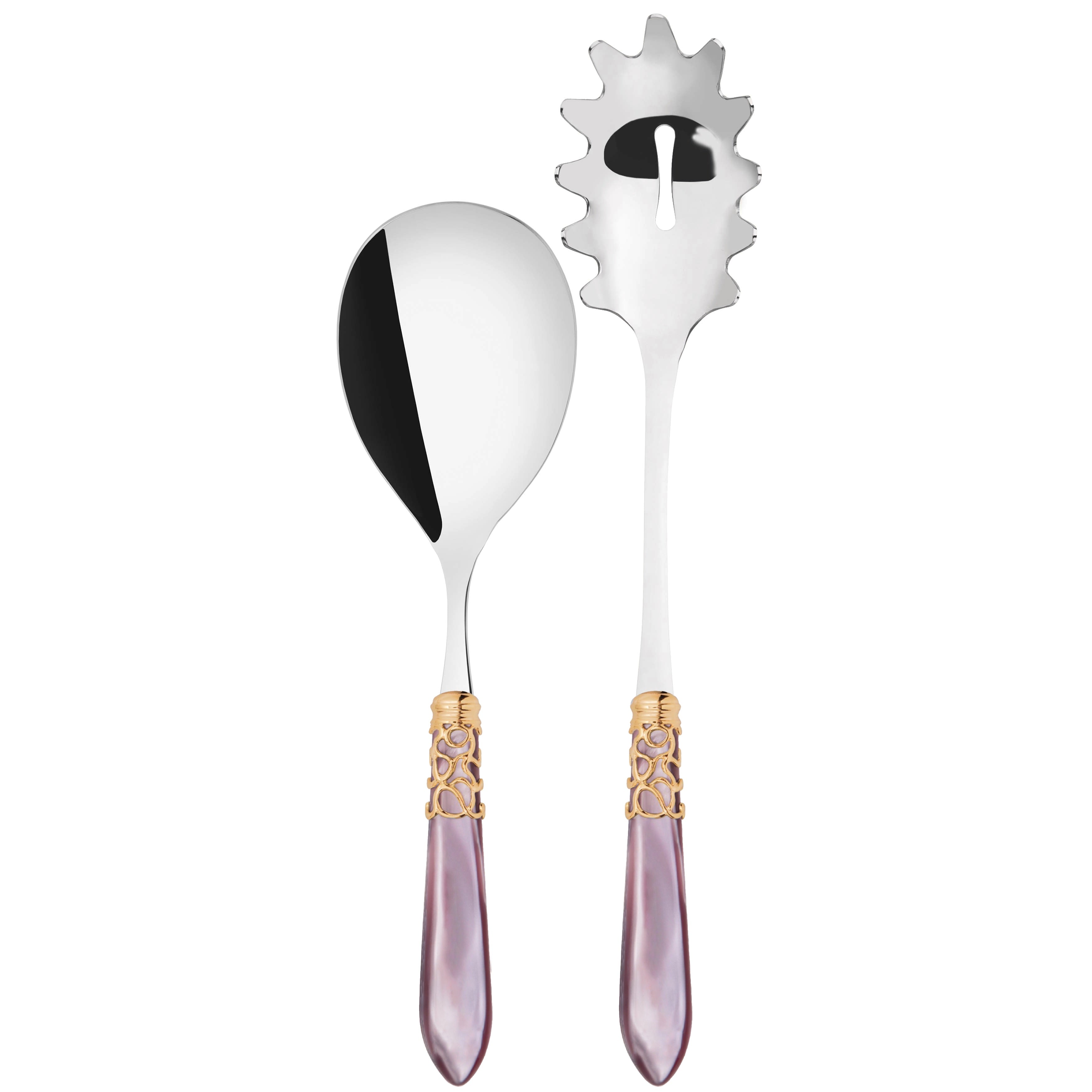 Melodia Gold 2 Piece Pasta Set in gift box - Lilac