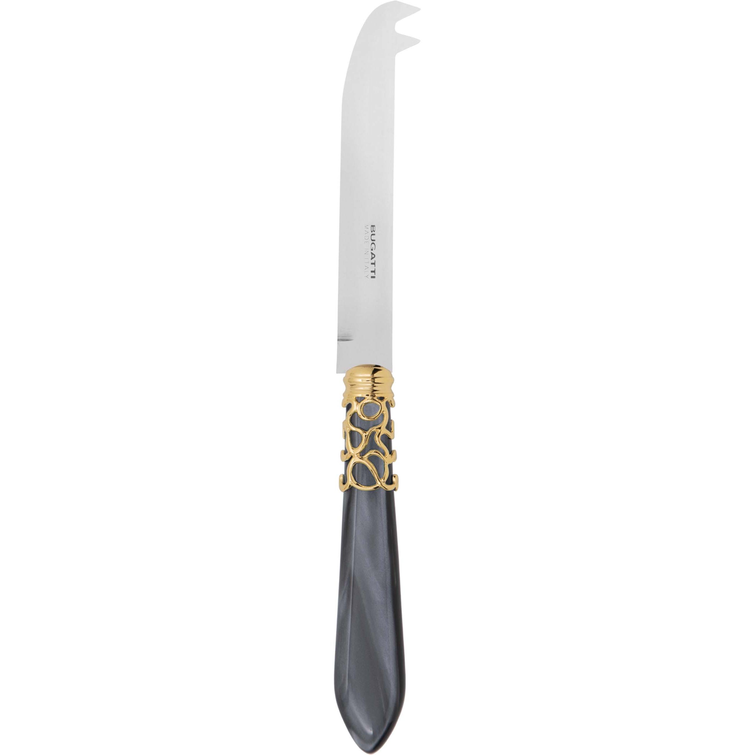 Melodia Gold 2 point "deer" cheese Knife - charcoal