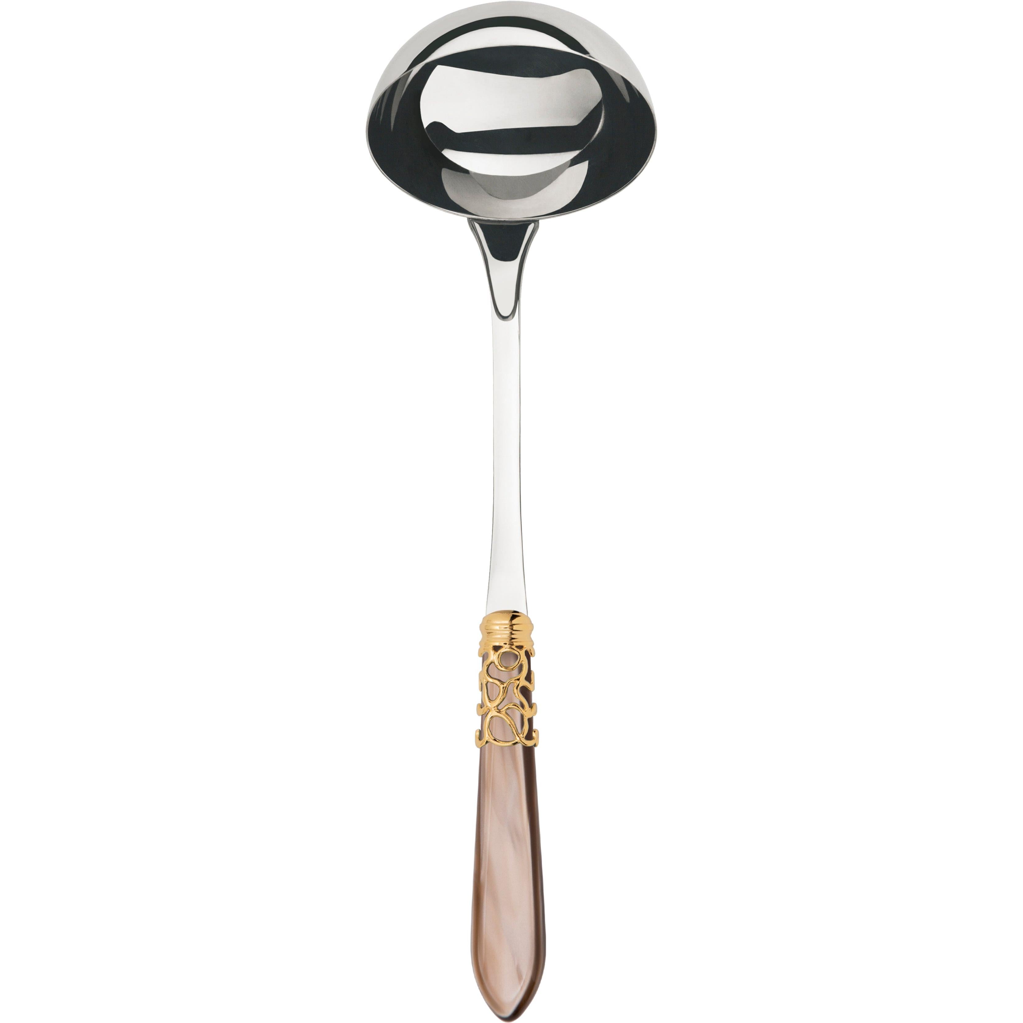 Melodia Gold Soup Ladle - taupe