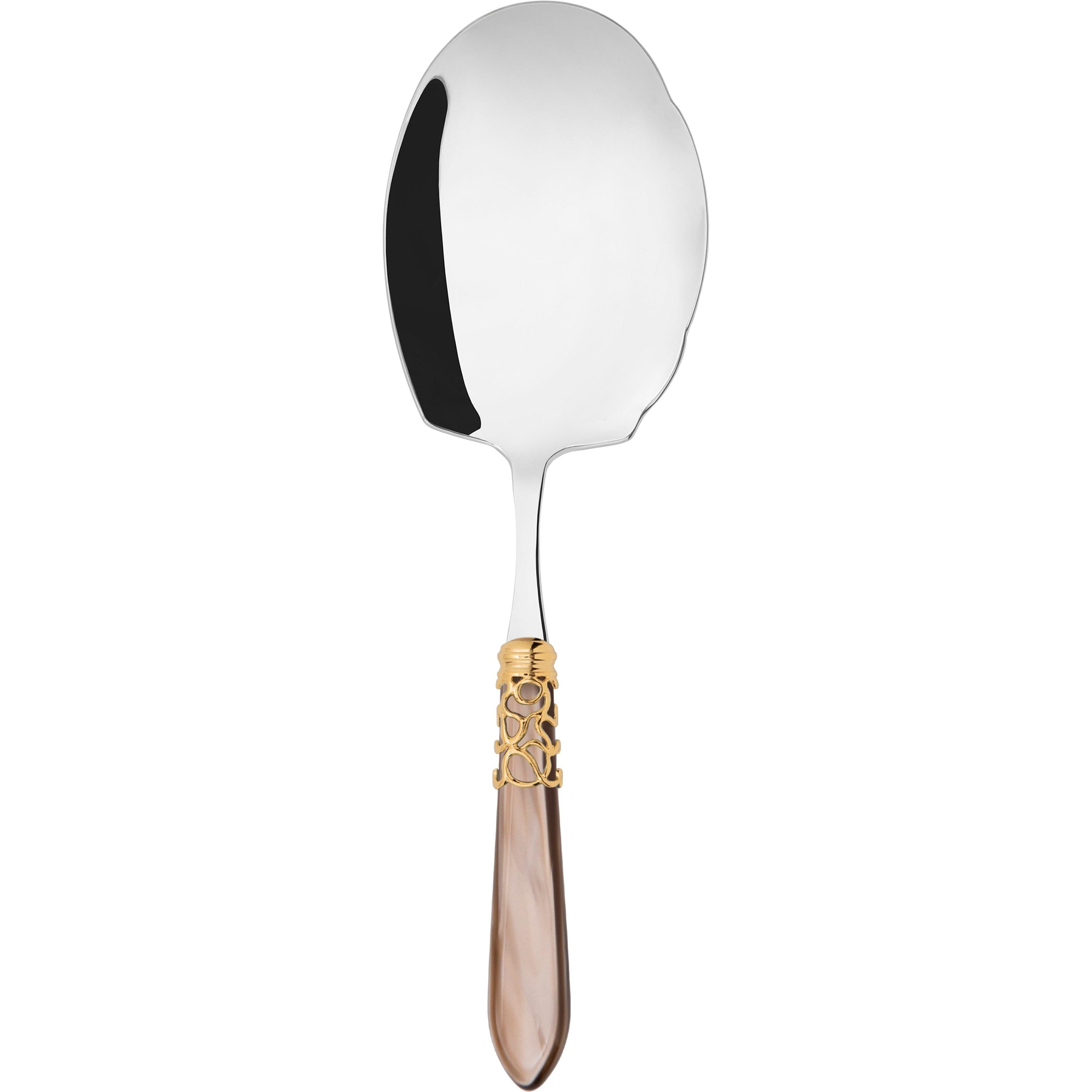 Melodia Gold Kebab Serving Spoon - taupe